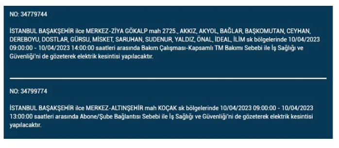 İstanbul'da elektrik kesintisi olacak ilçeler belli oldu - Resim: 7