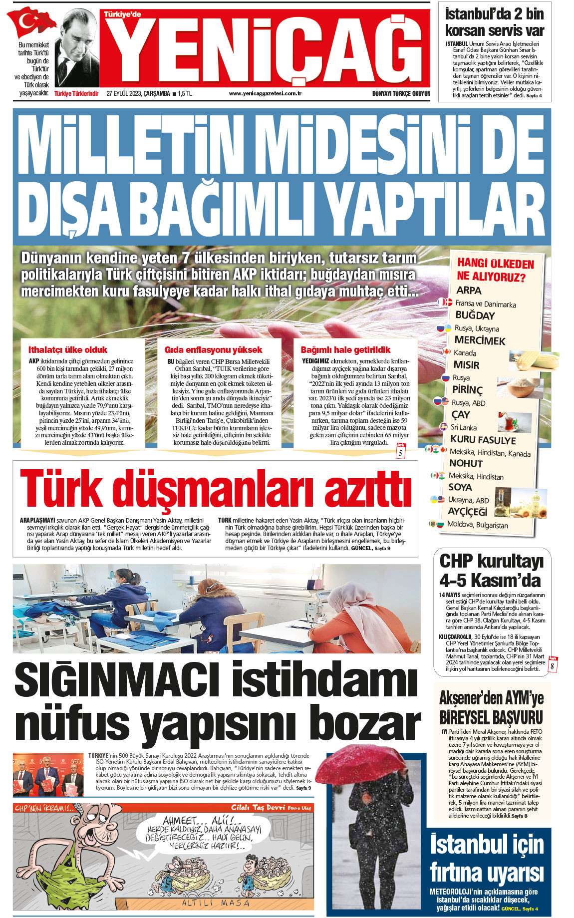 27 Eylül 2023 Çarşamba