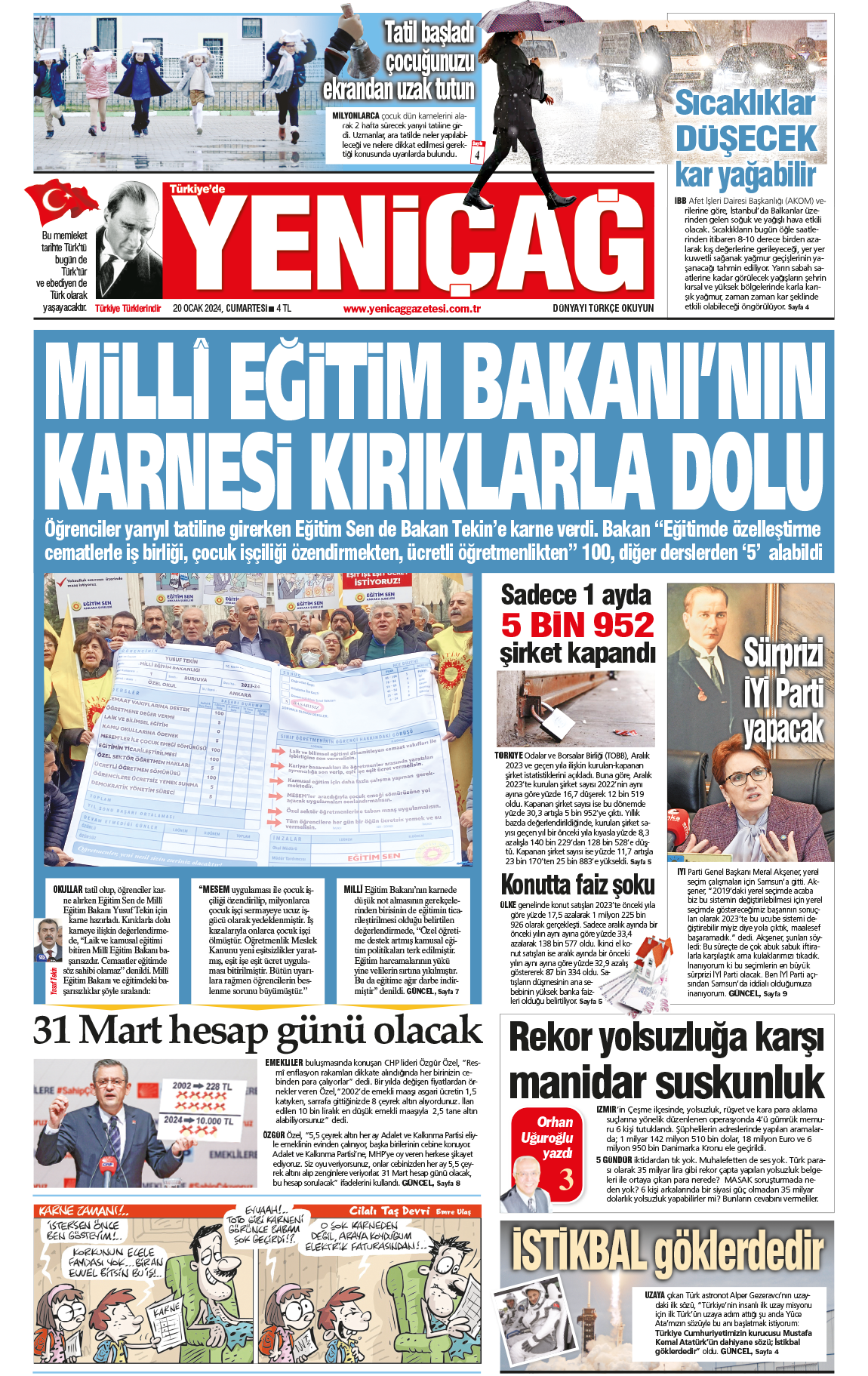 20 Ocak 2024 Cumartesi