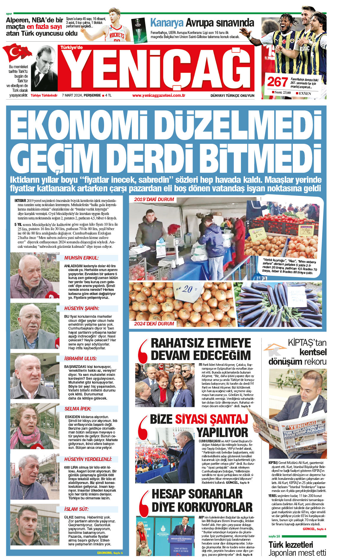 7 Mart 2024 Perşembe