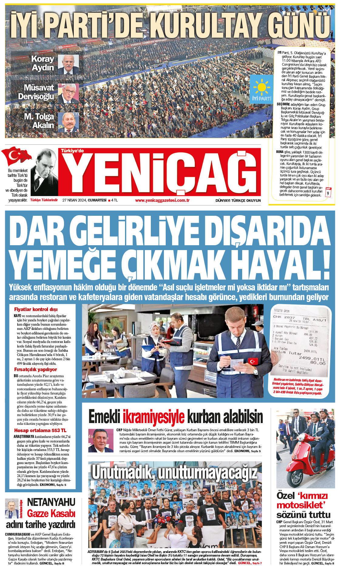 27 Nisan 2024 Cumartesi