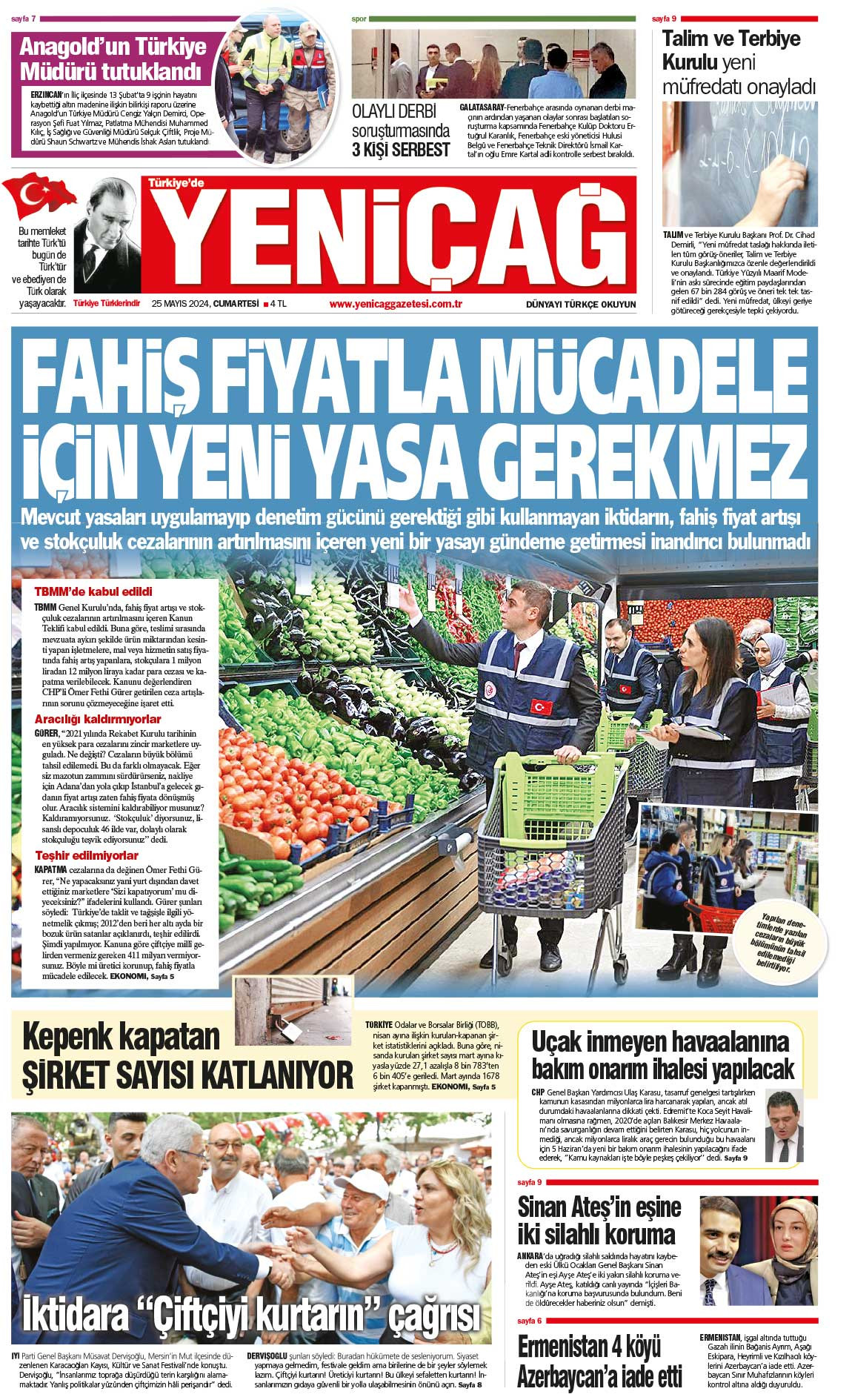 25 Mayıs 2024 Cumartesi