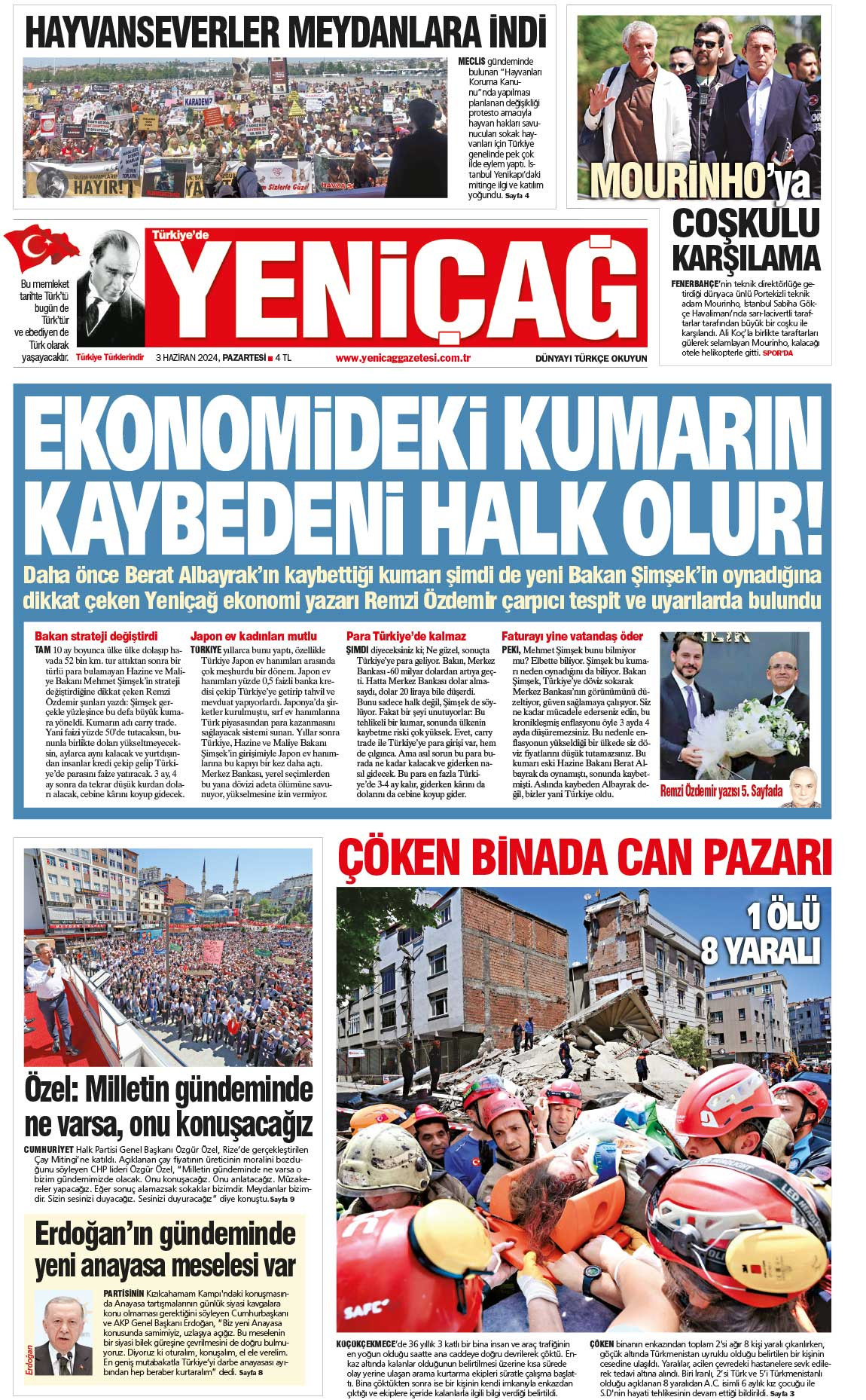 3 Haziran 2024 Pazartesi