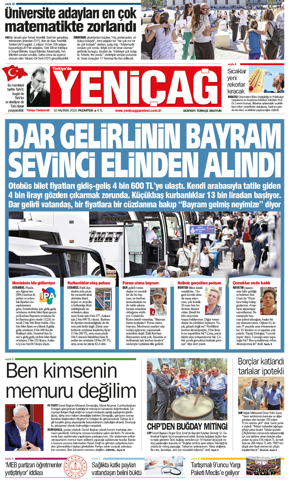 10 Haziran 2024 Pazartesi