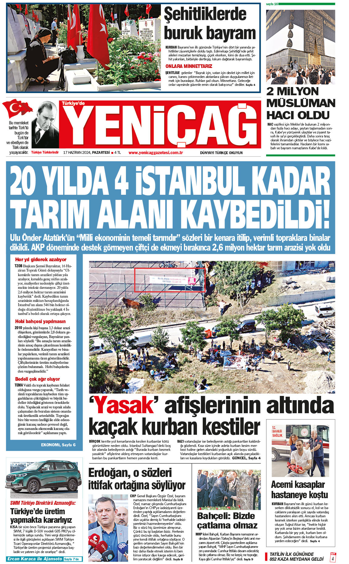 17 Haziran 2024 Pazartesi