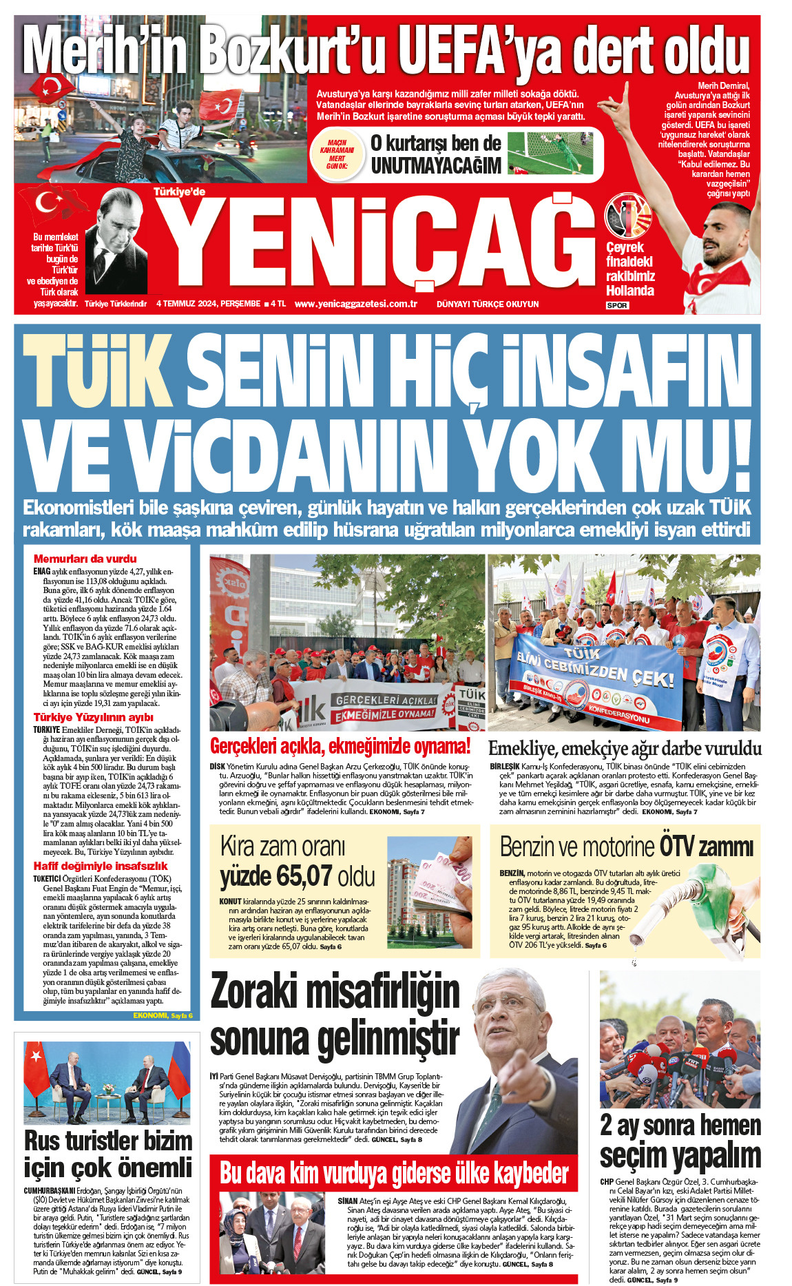 4 temmuz 2024 Perşembe