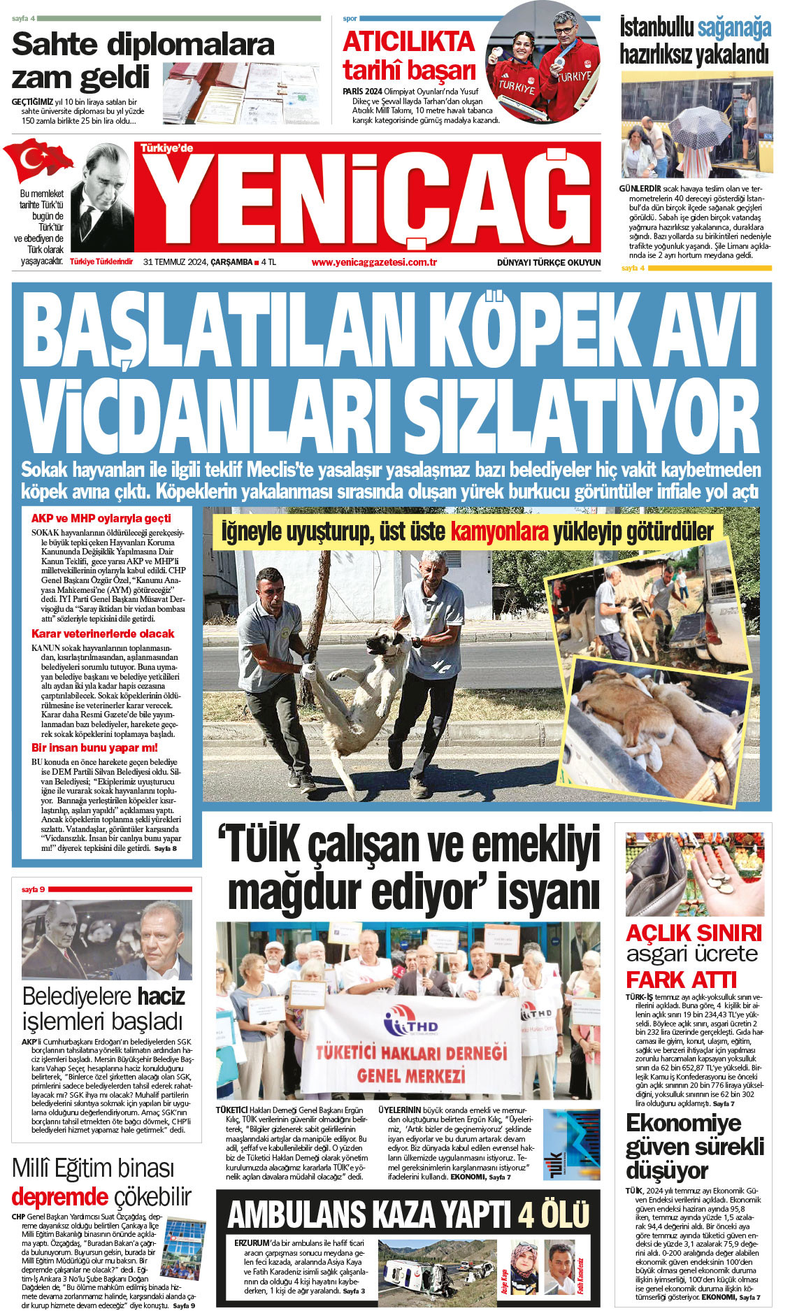 31 Temmuz 2024 Çarşamba