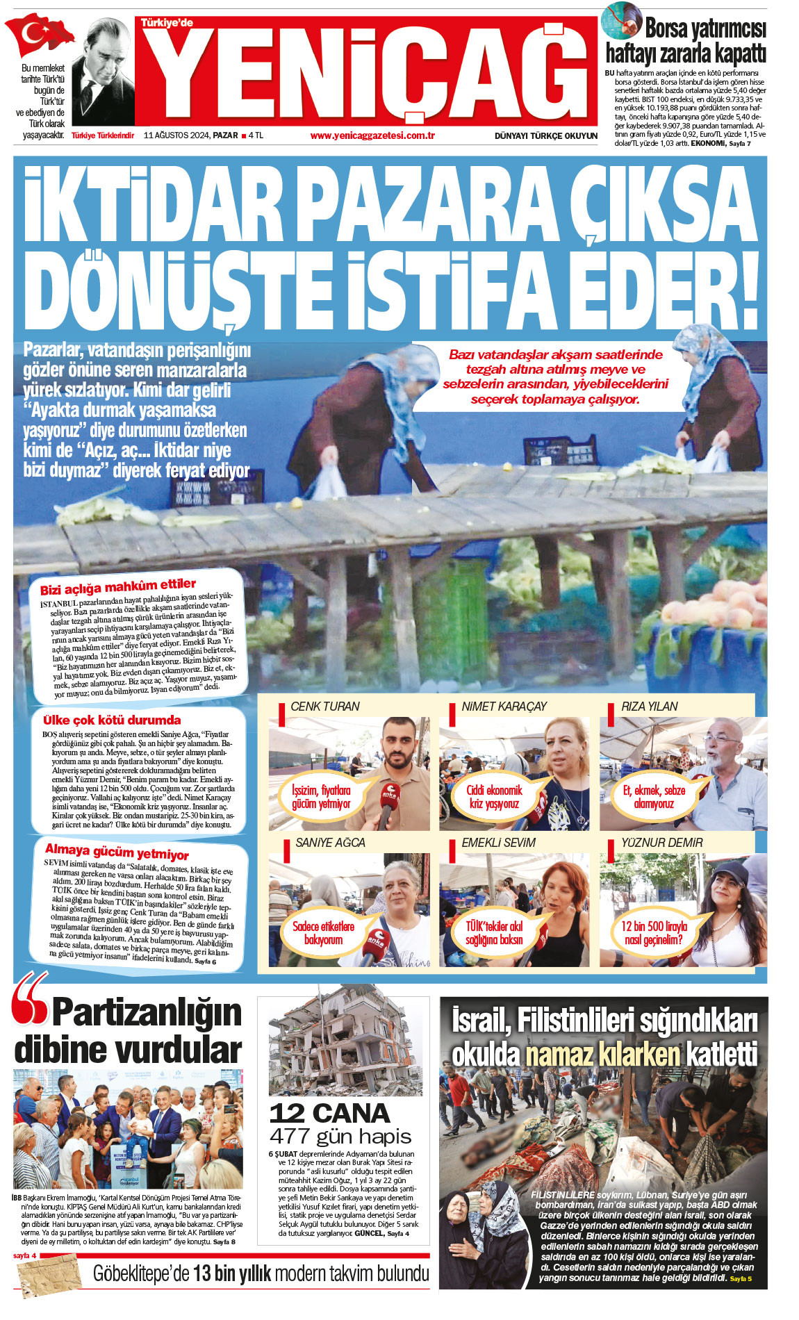 11 Ağustos 2024 Pazar