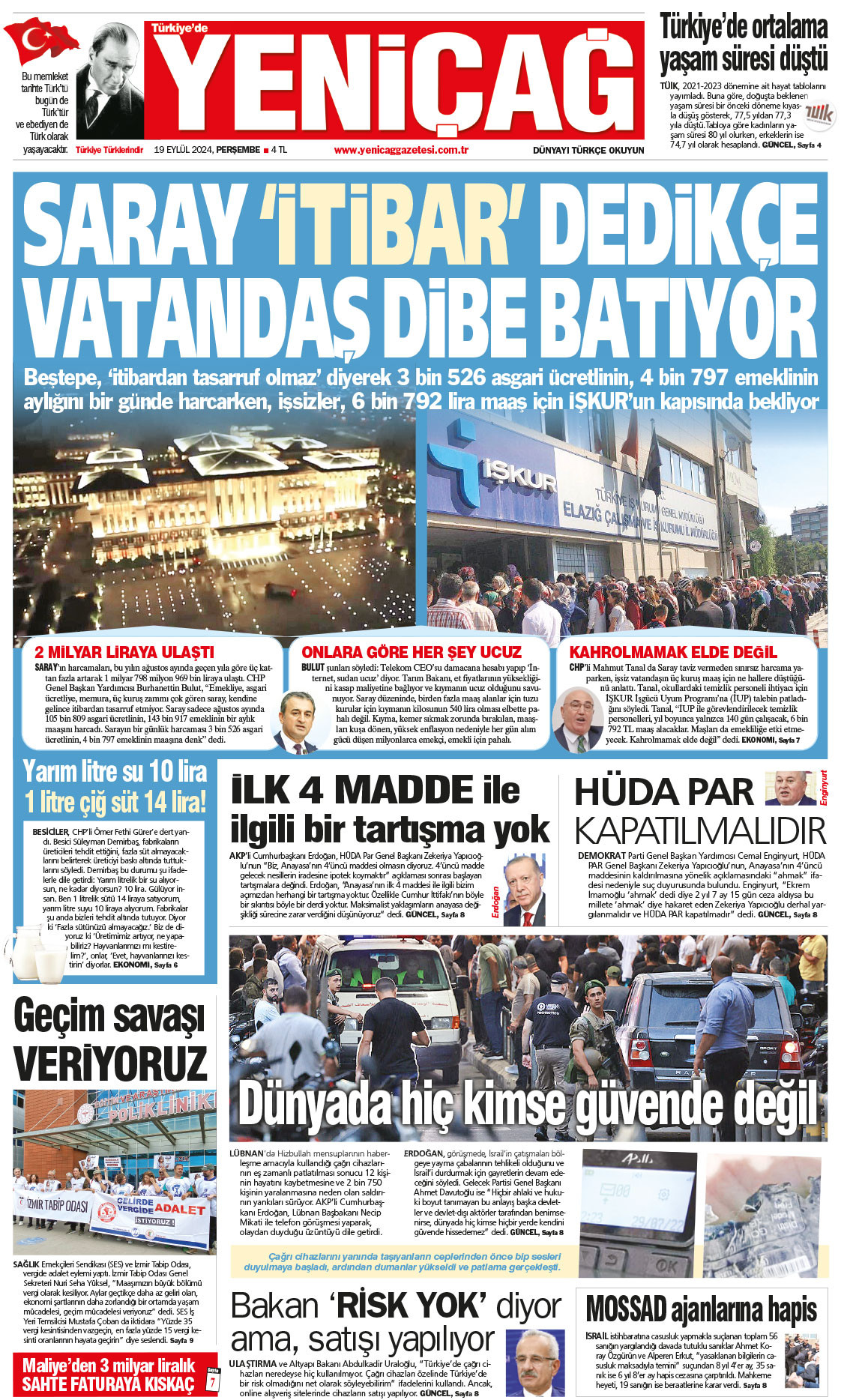 19 Eylül 2024 Perşembe