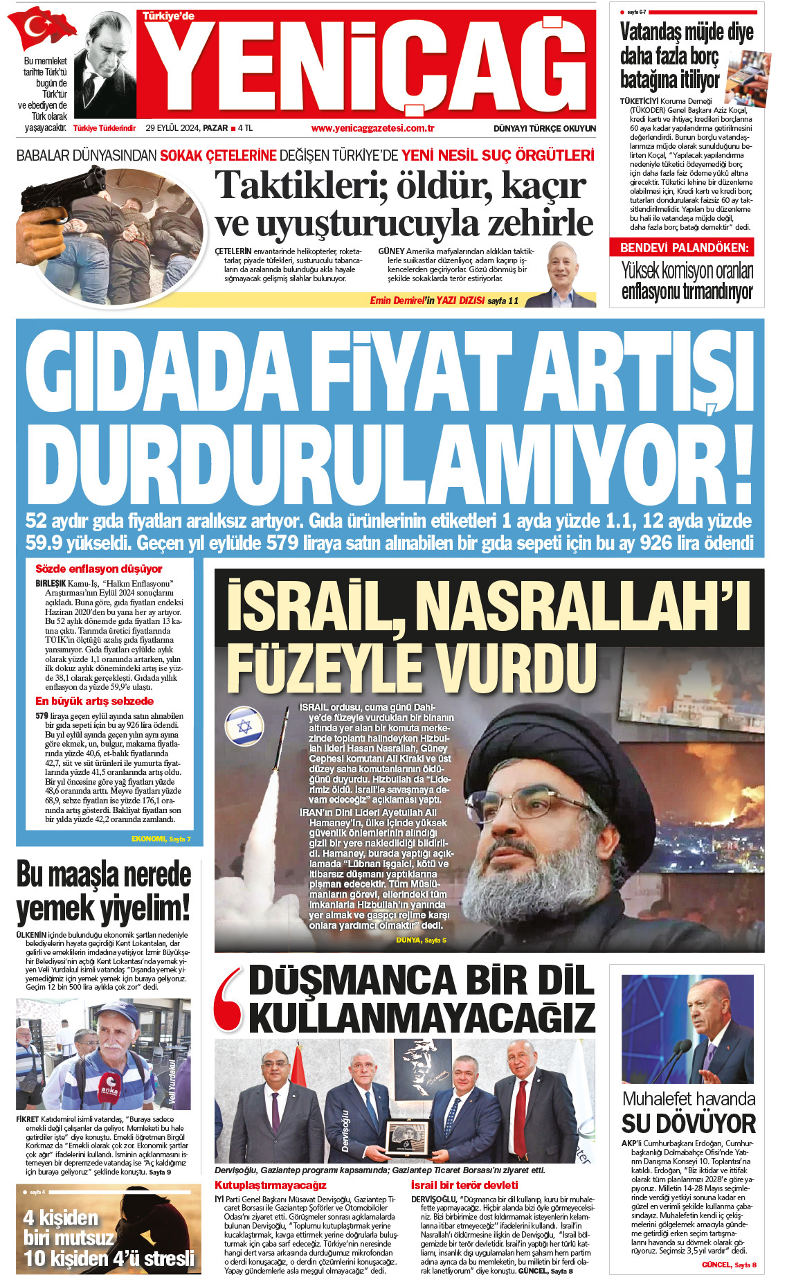 29 Eylül 2024 Pazar