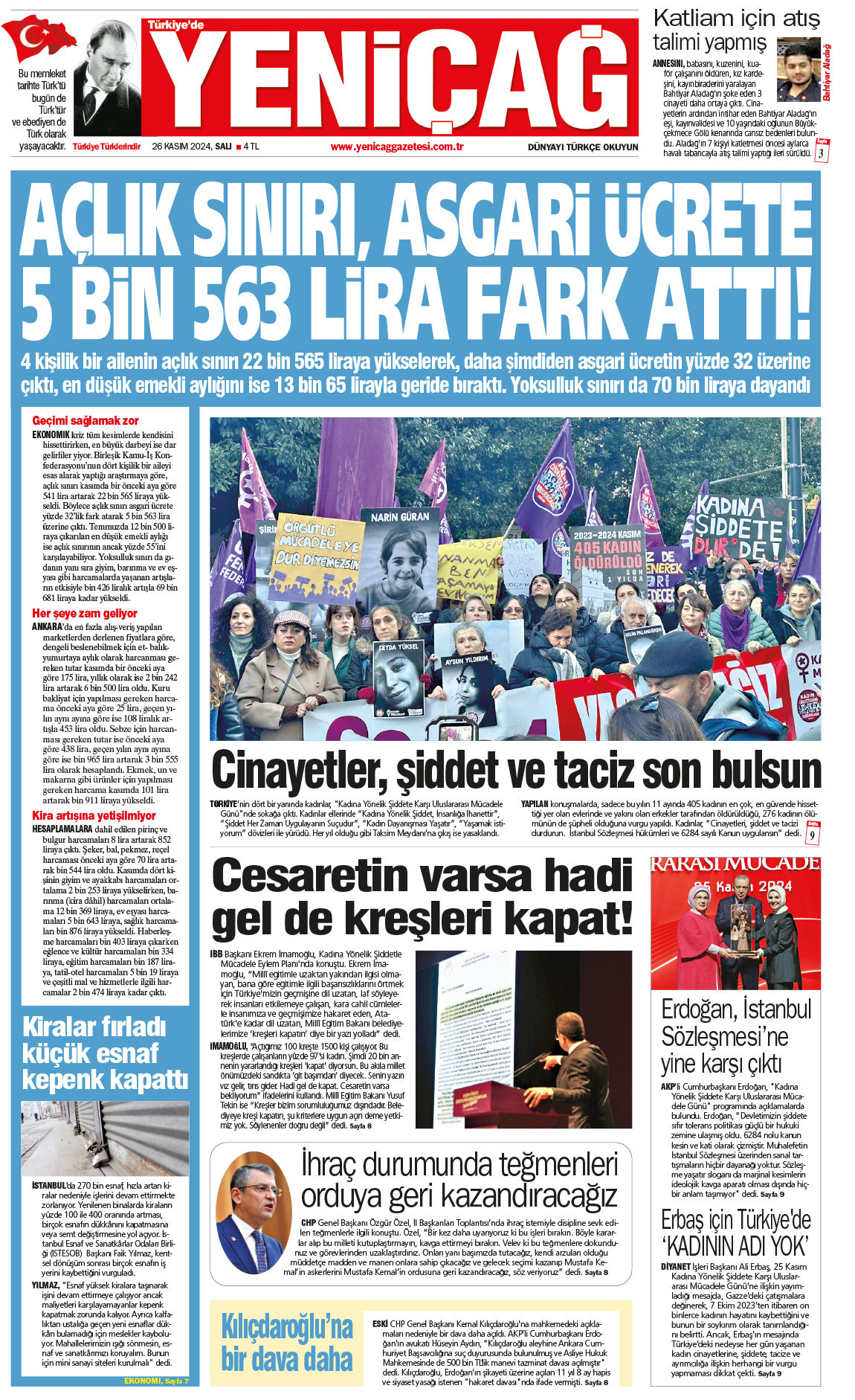 26 Kasım 2024 Salı