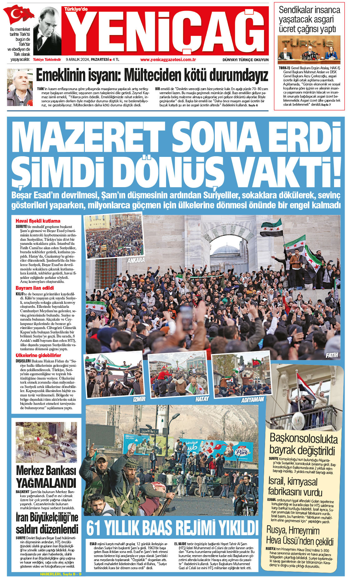 9 Aralık 2024 Pazartesi