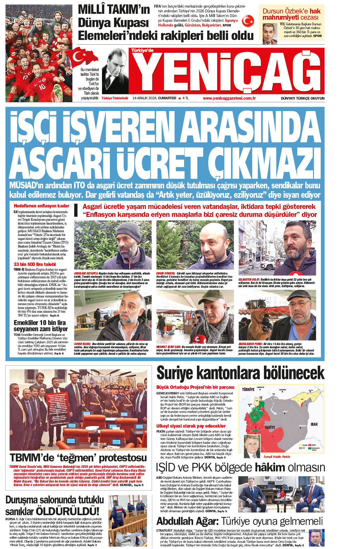 14 Aralık 2024 Cumartesi