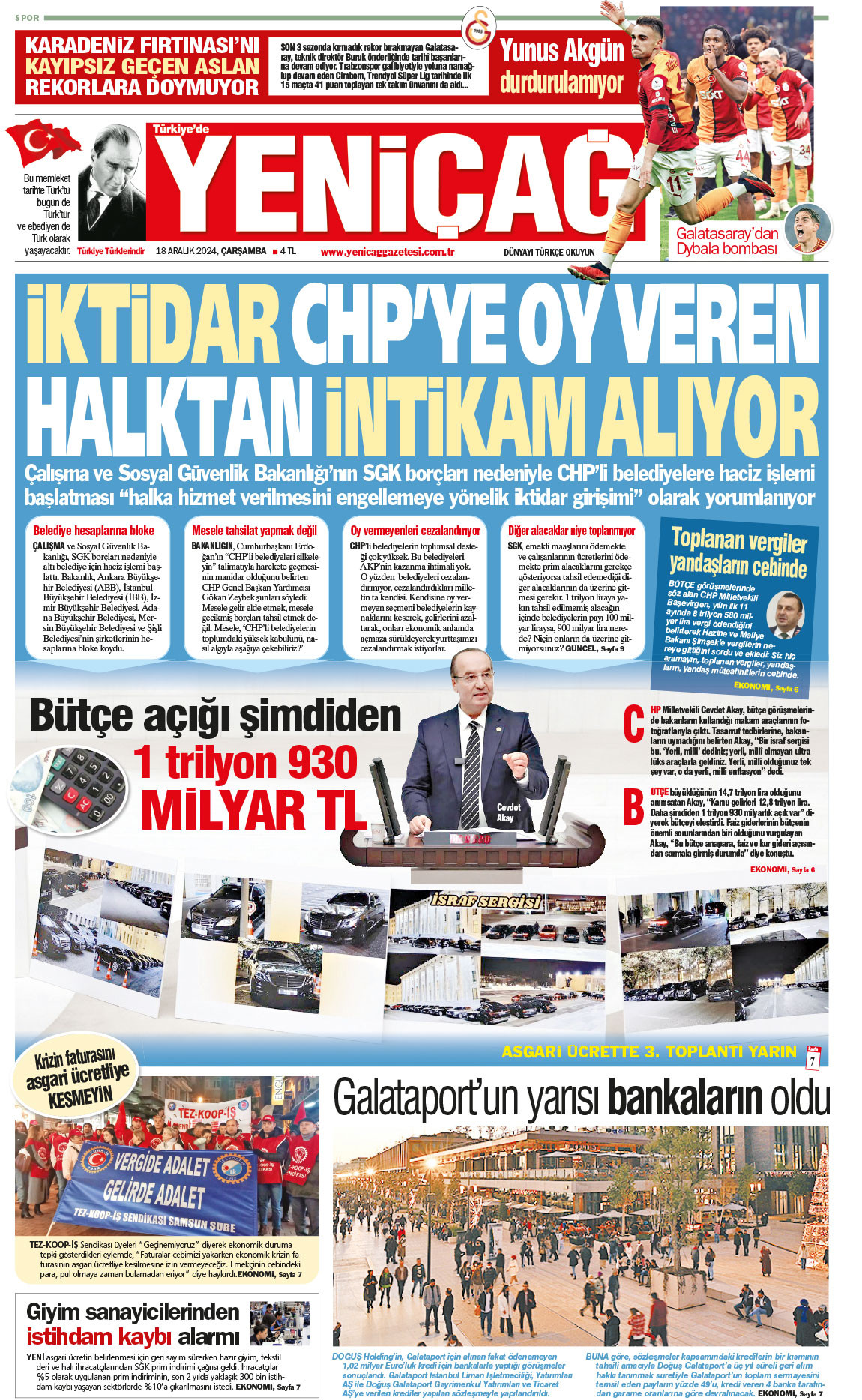 18 Aralık 2024 Çarşamba