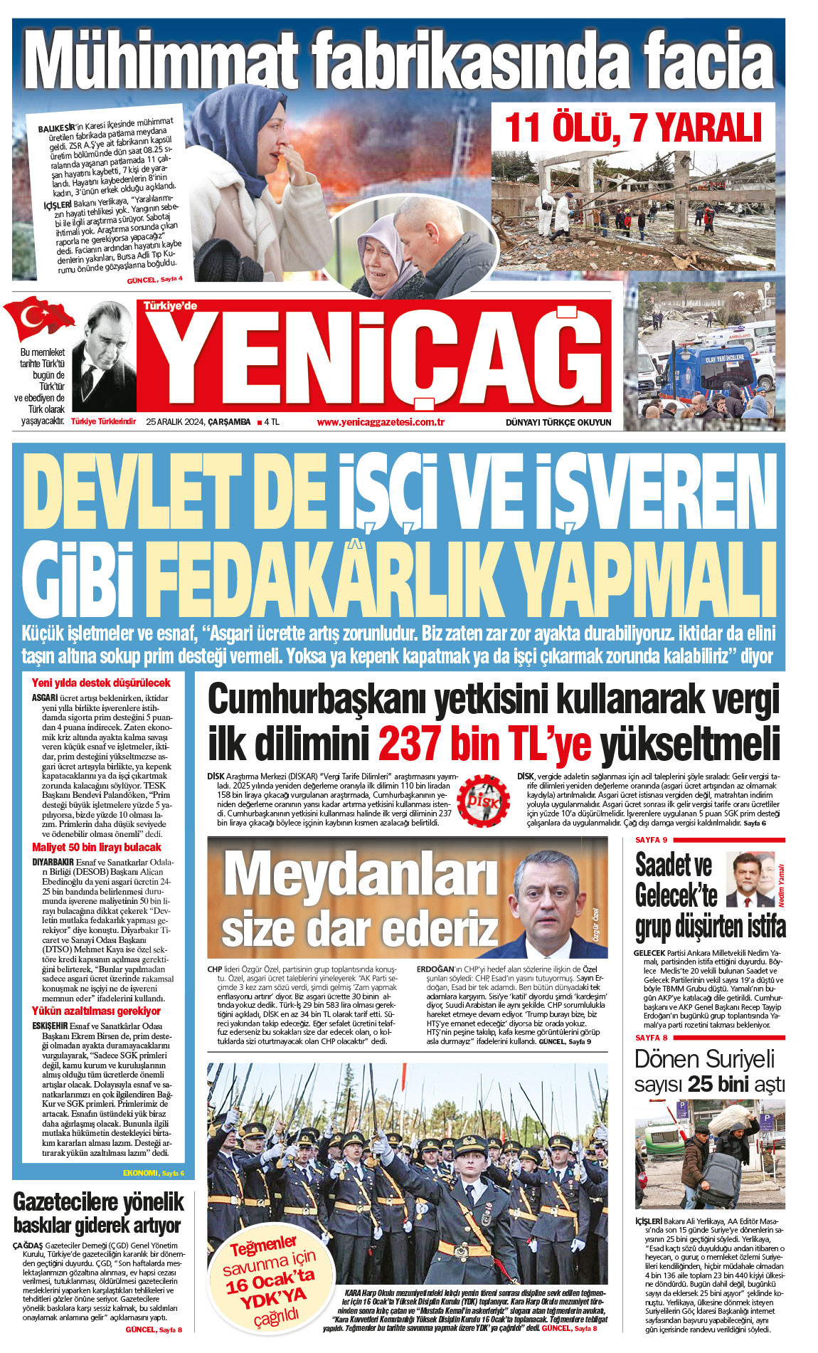 25 Aralık 2024 Çarşamba