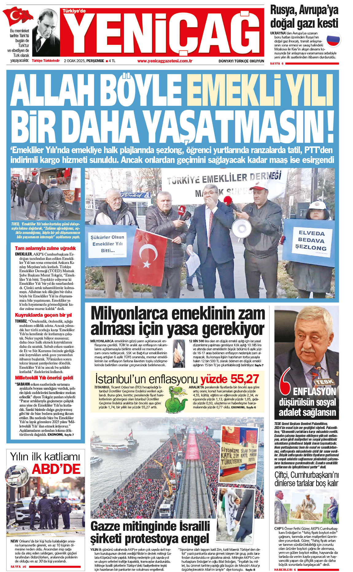 02 Ocak 2025 Perşembe