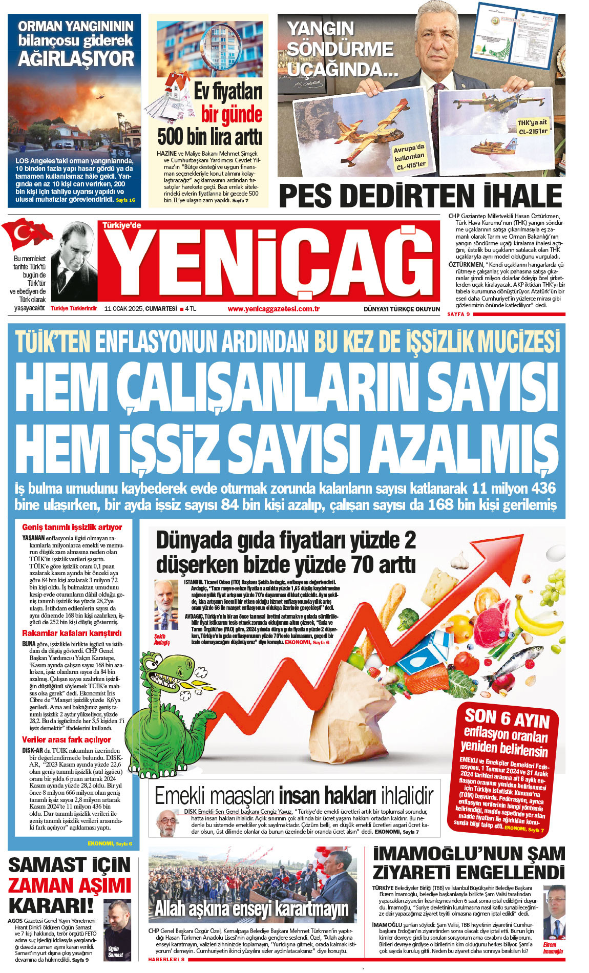 11 Ocak 2025 Cumartesi