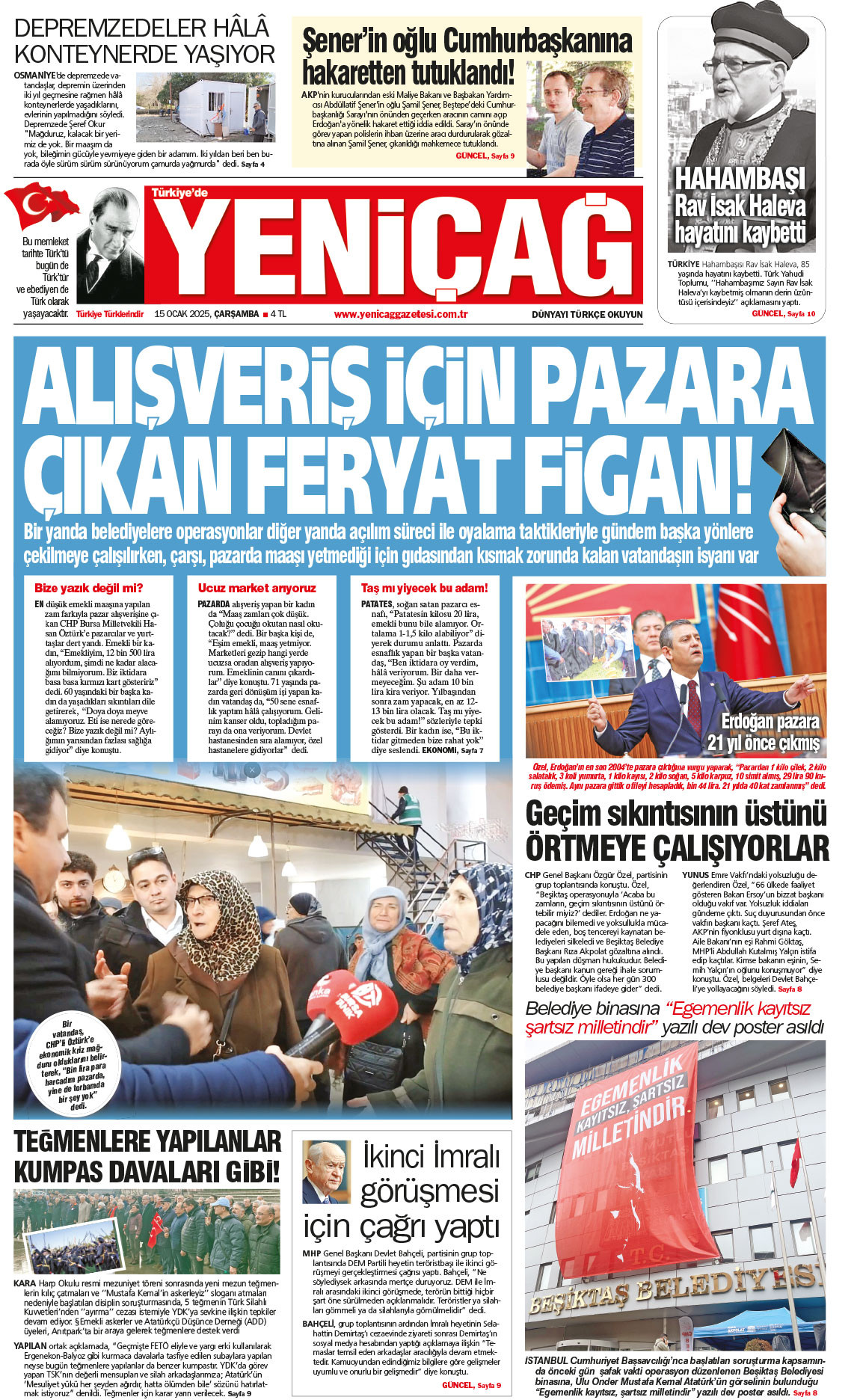 15 Ocak 2025 Çarşamba