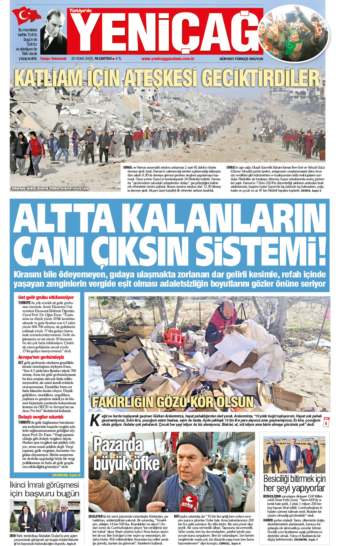 20 Ocak 2025 Pazartesi