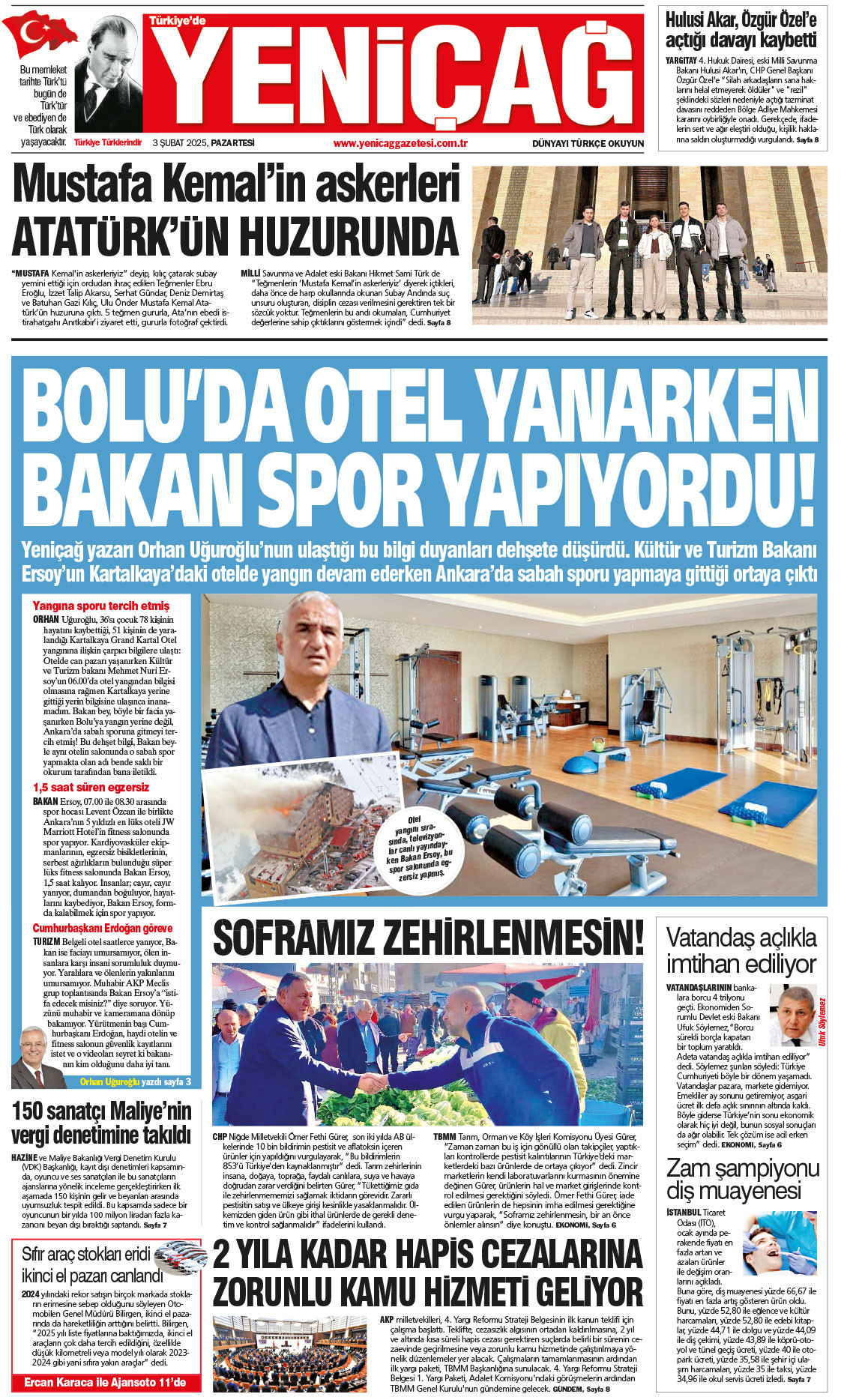 3 Şubat 2025 Pazartesi