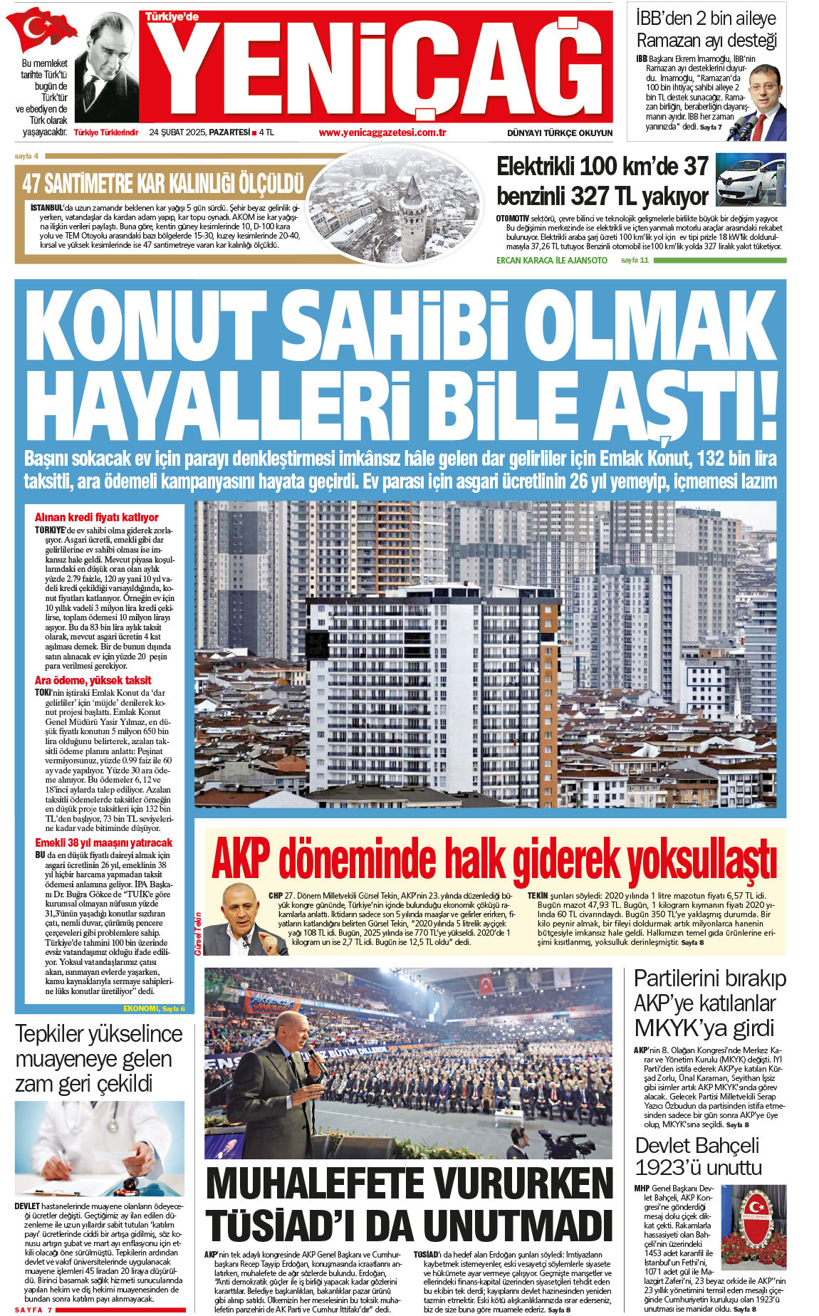 24 Şubat 2025 Pazartesi