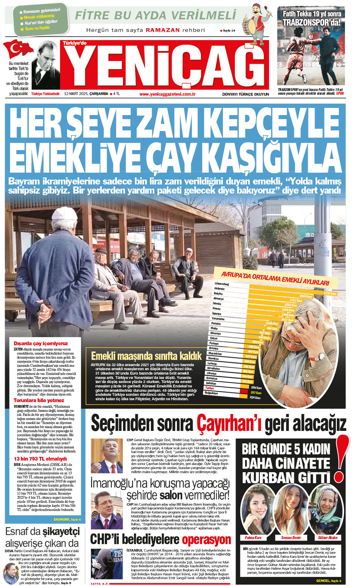 12 Mart 2025 Çarşamba