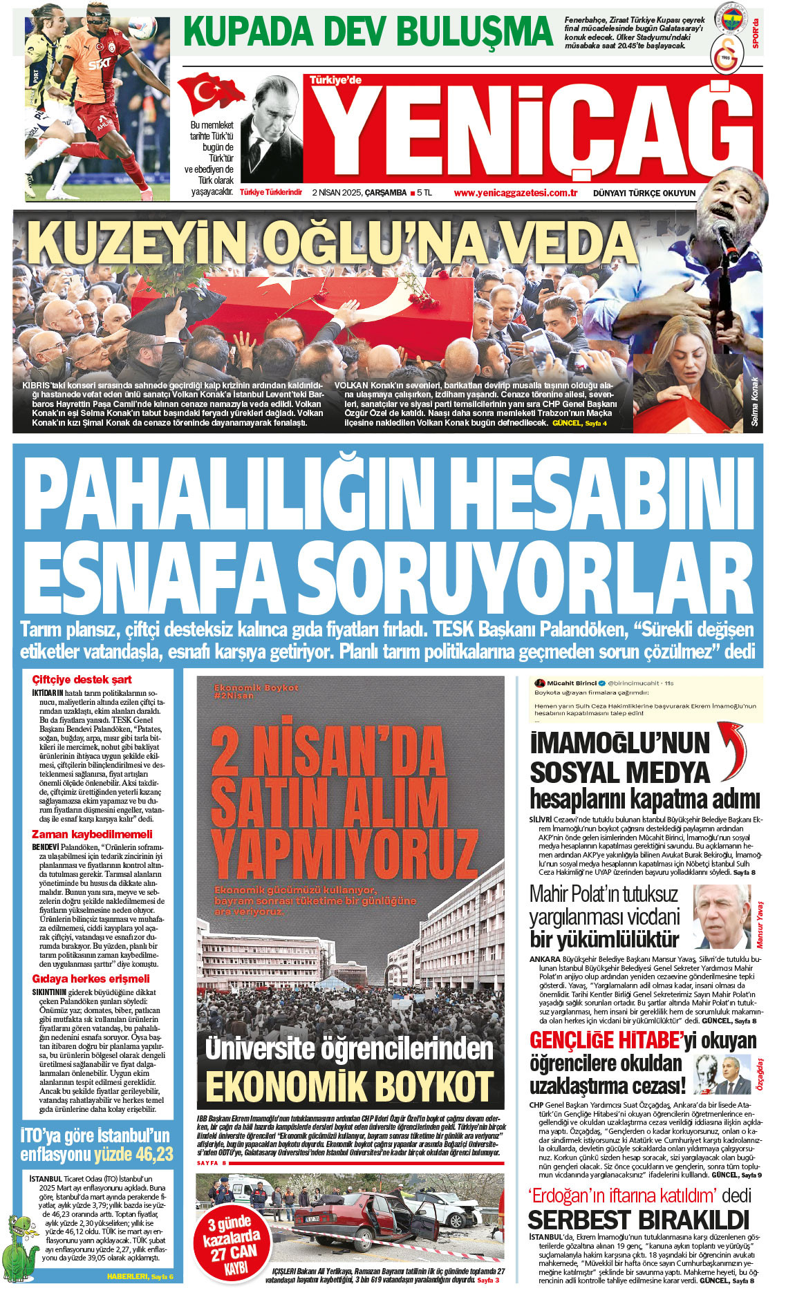 2 Nisan 2025 Çarşamba