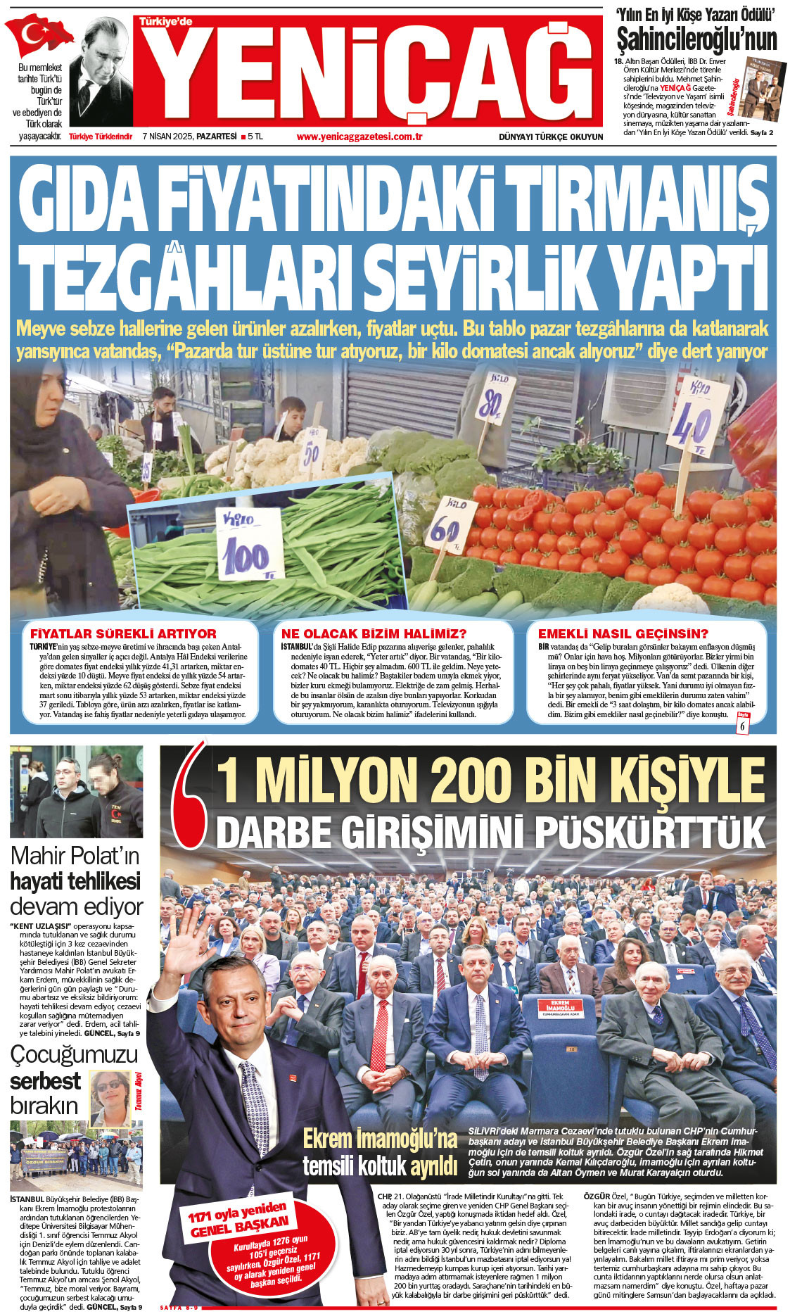 7 Nisan 2025 Pazartesi