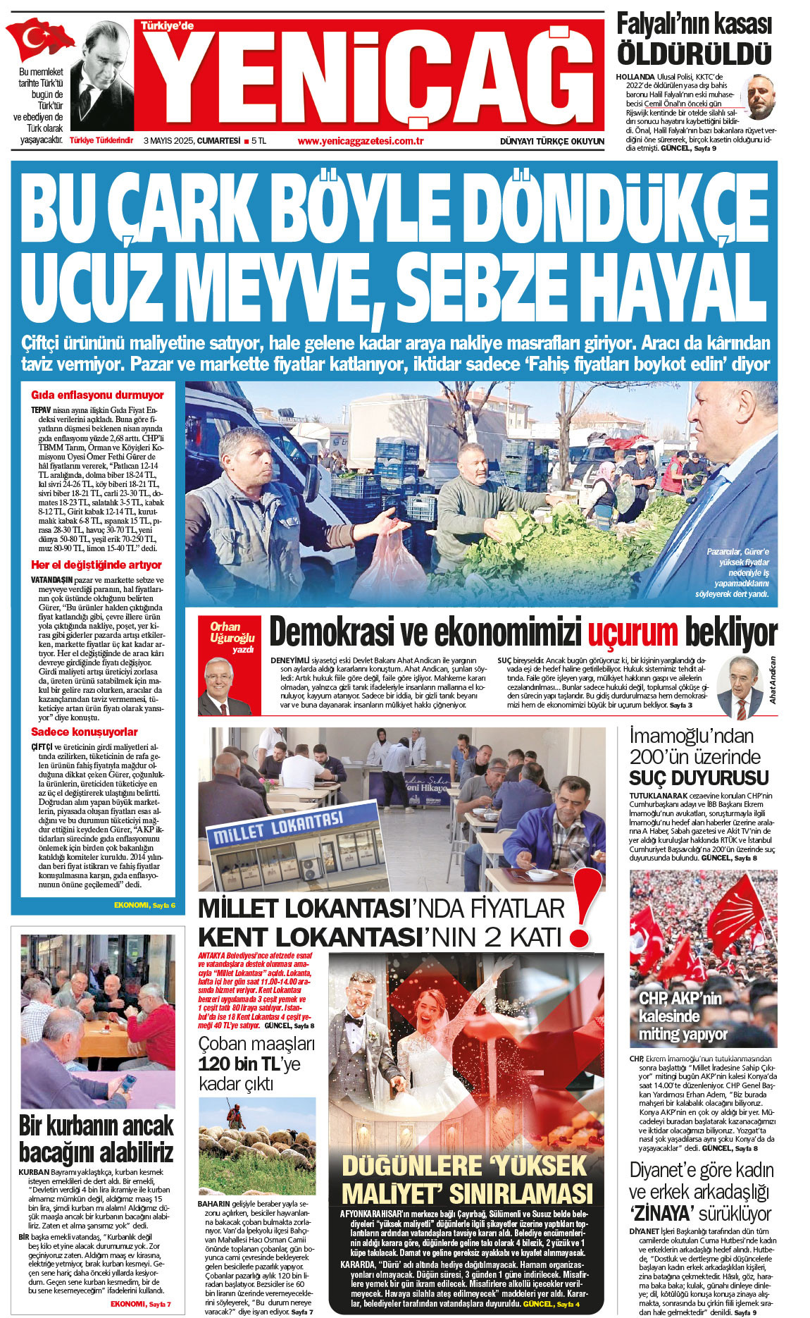 3 Mayıs 2025 Cumartesi