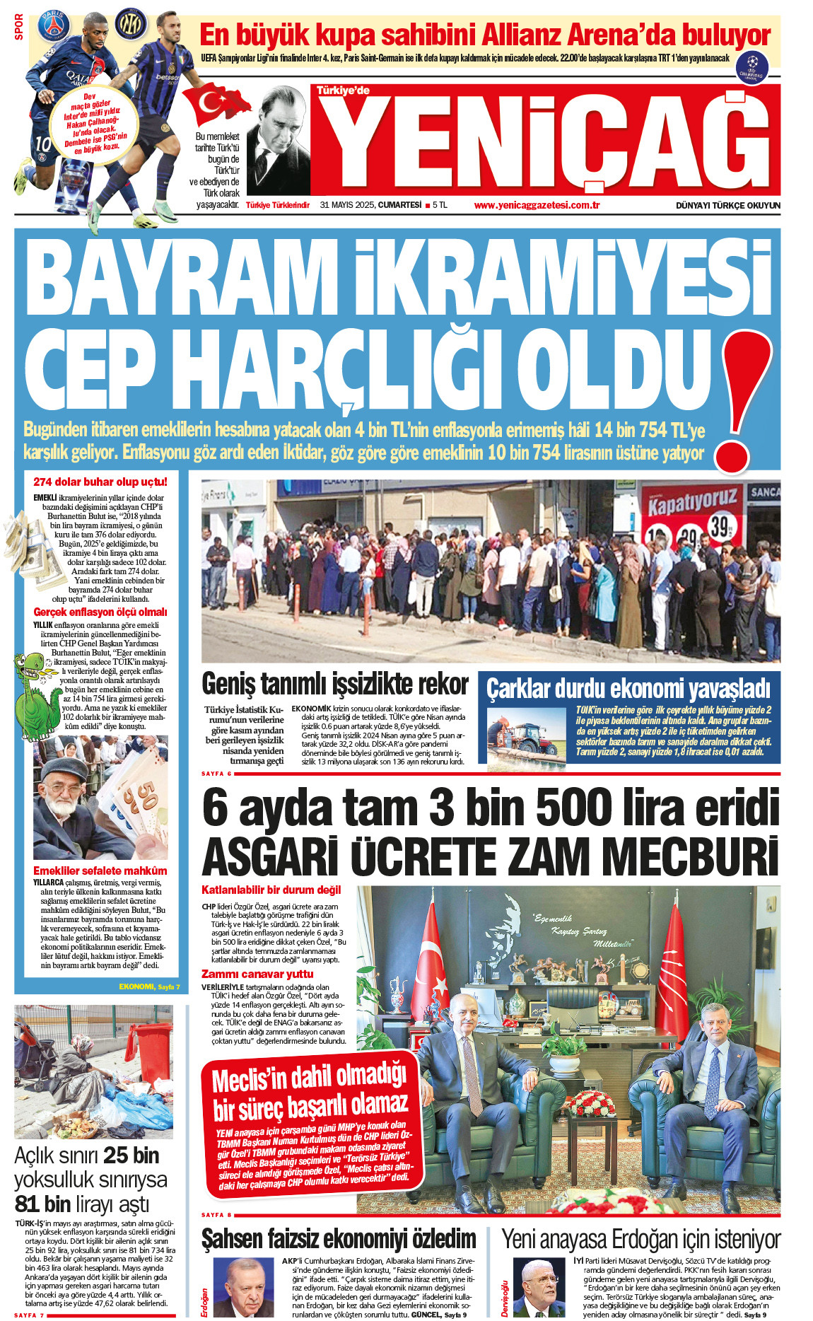 31 Mayıs 2025 Cumartesi