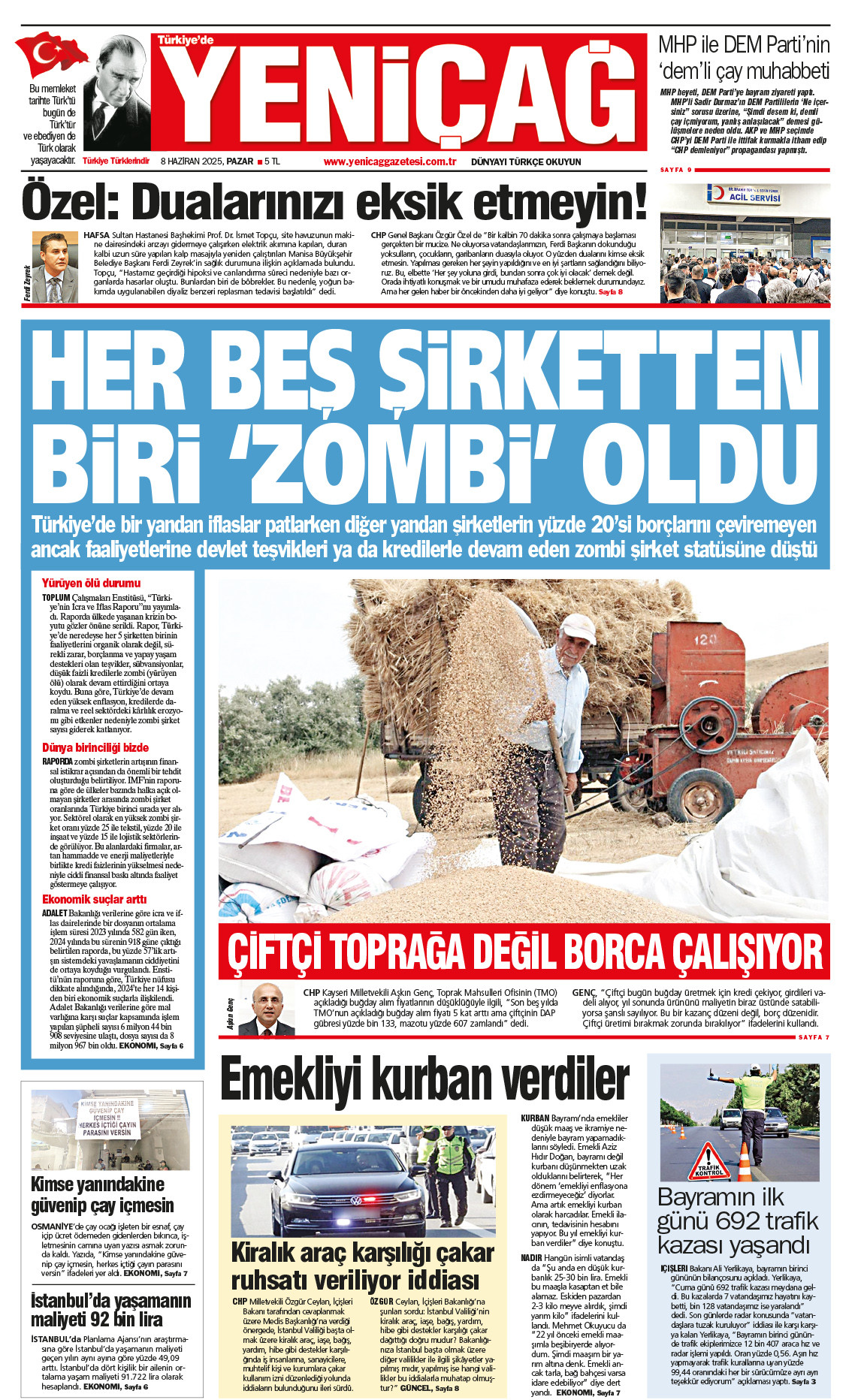 8 Haziran 2025 Pazar