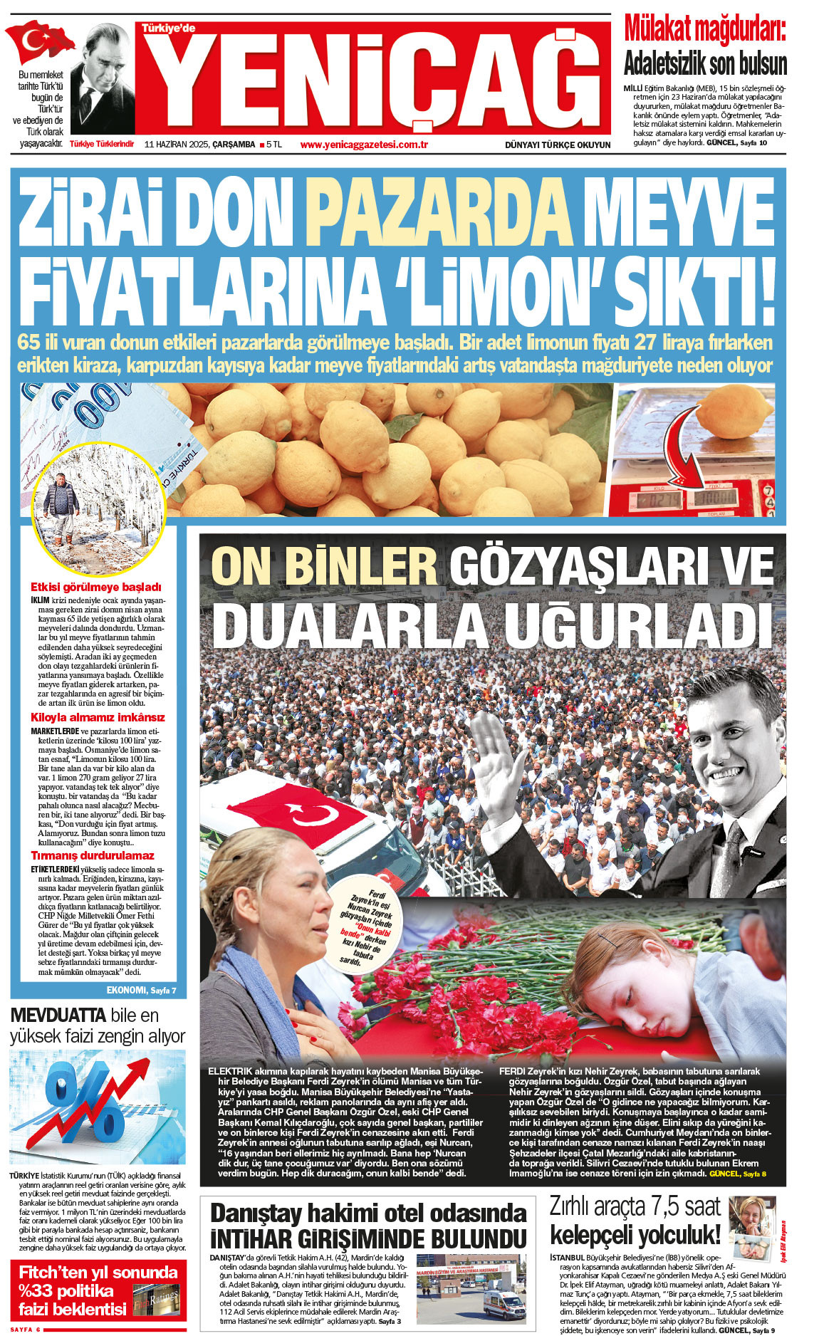 11 Haziran 2025 Çarşamba