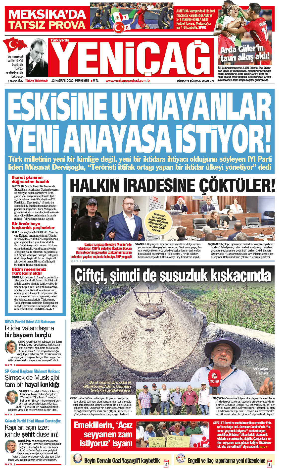 12 Haziran 2025 Perşembe