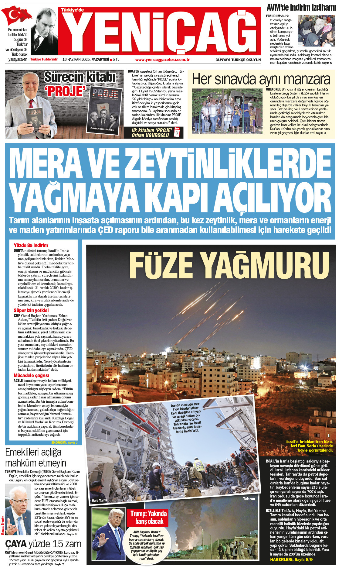 16 Haziran 2025 Pazartesi