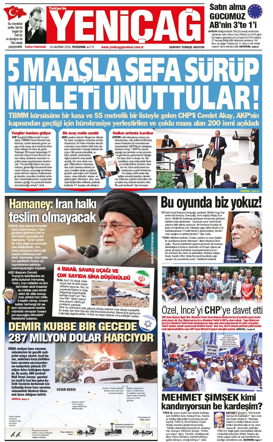 19 Haziran 2025 Perşembe