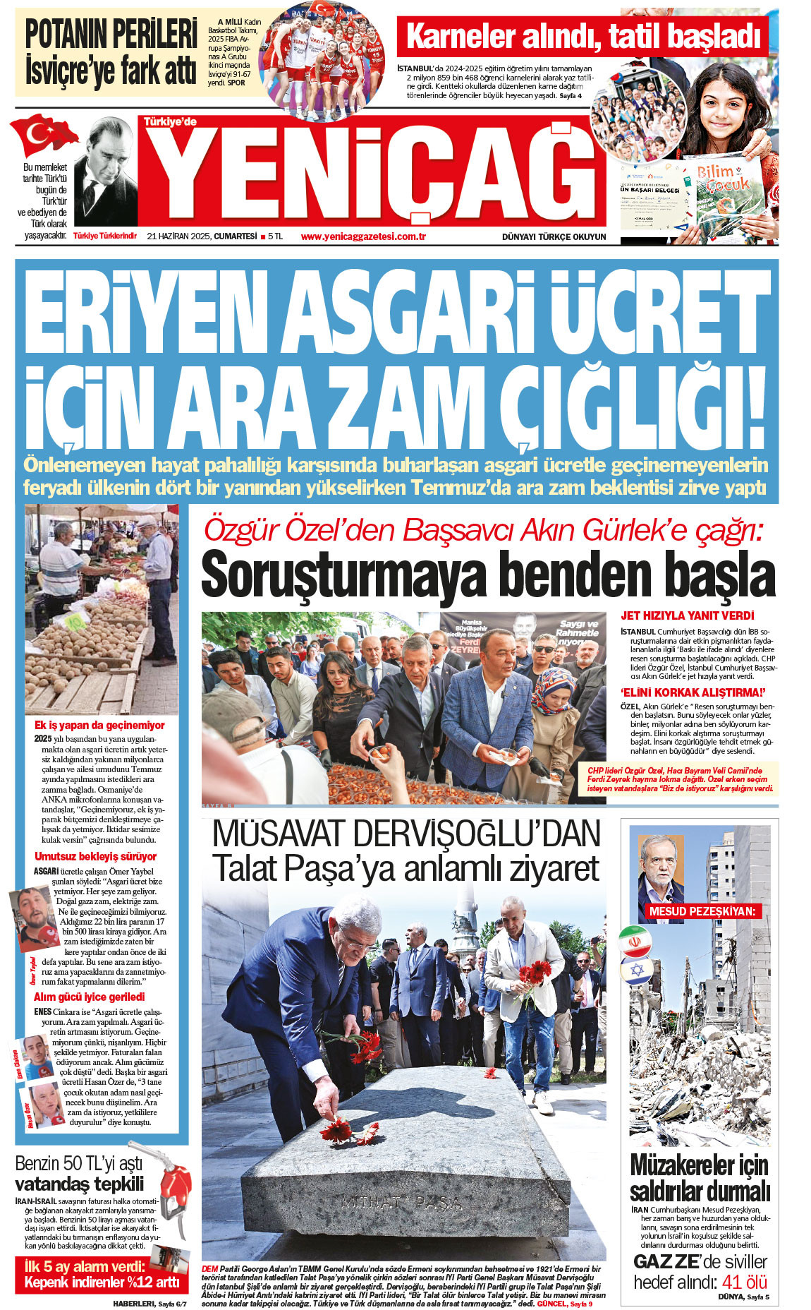 21 Haziran 2025 Cumartesi