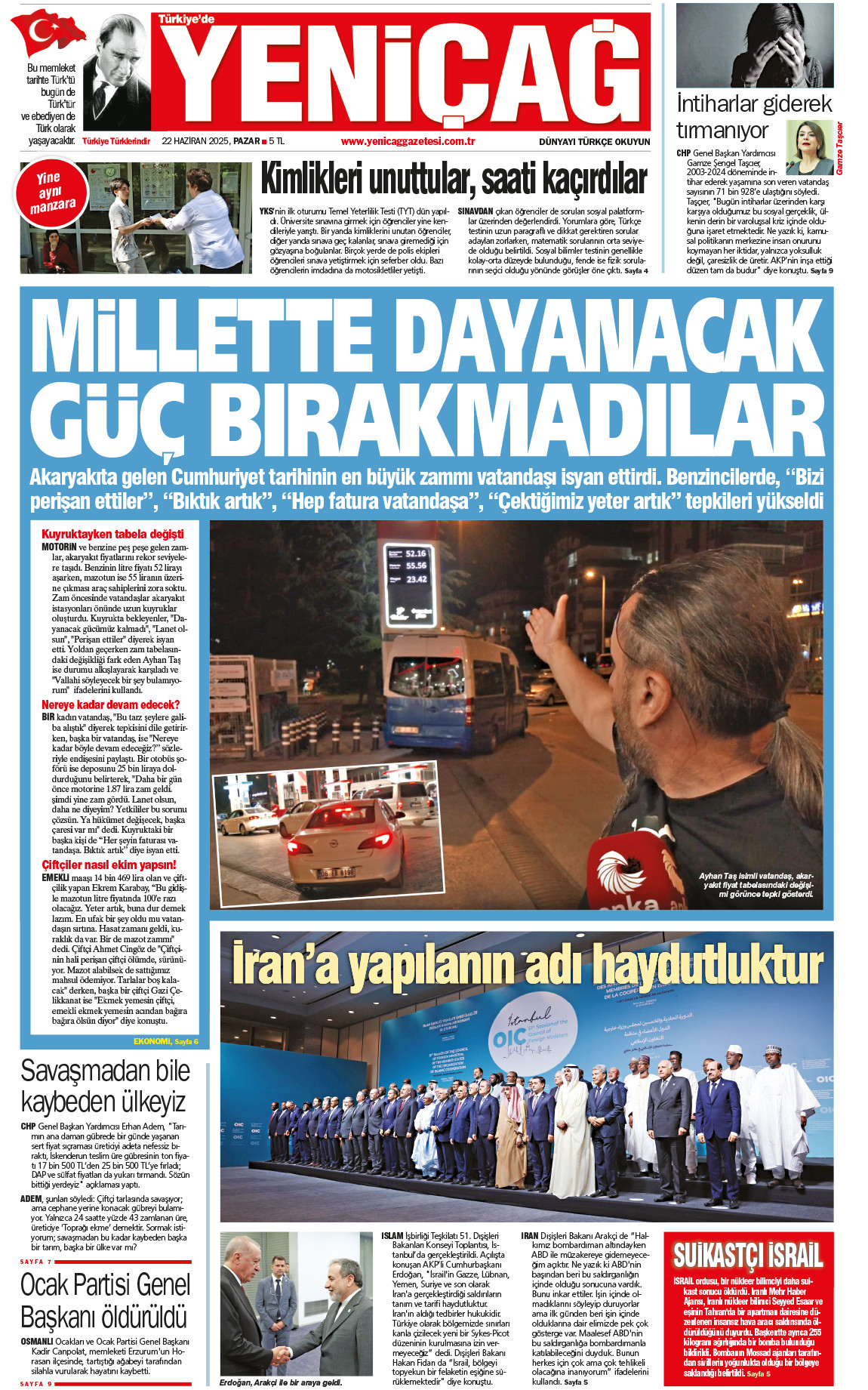 22 Haziran Pazar 2025