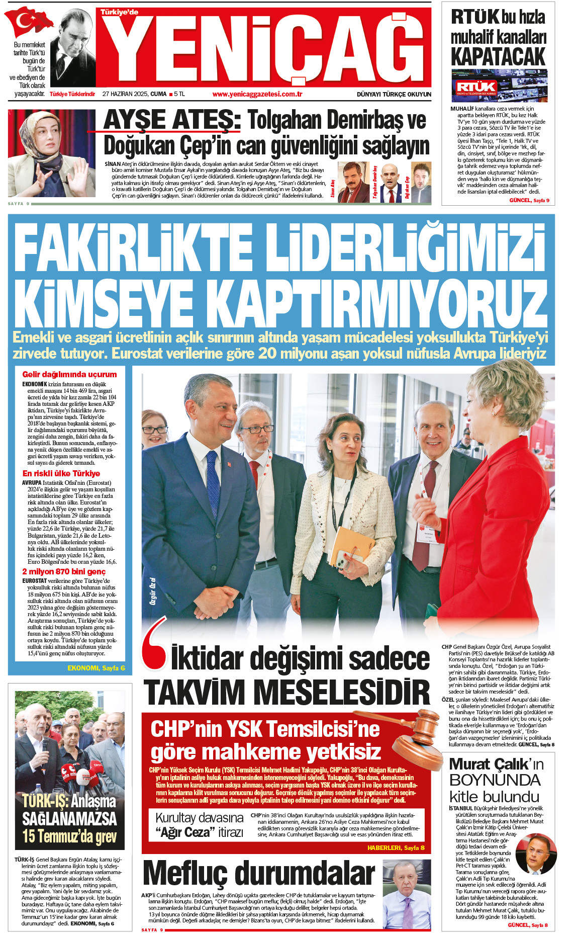 27 Haziran 2025 Cuma