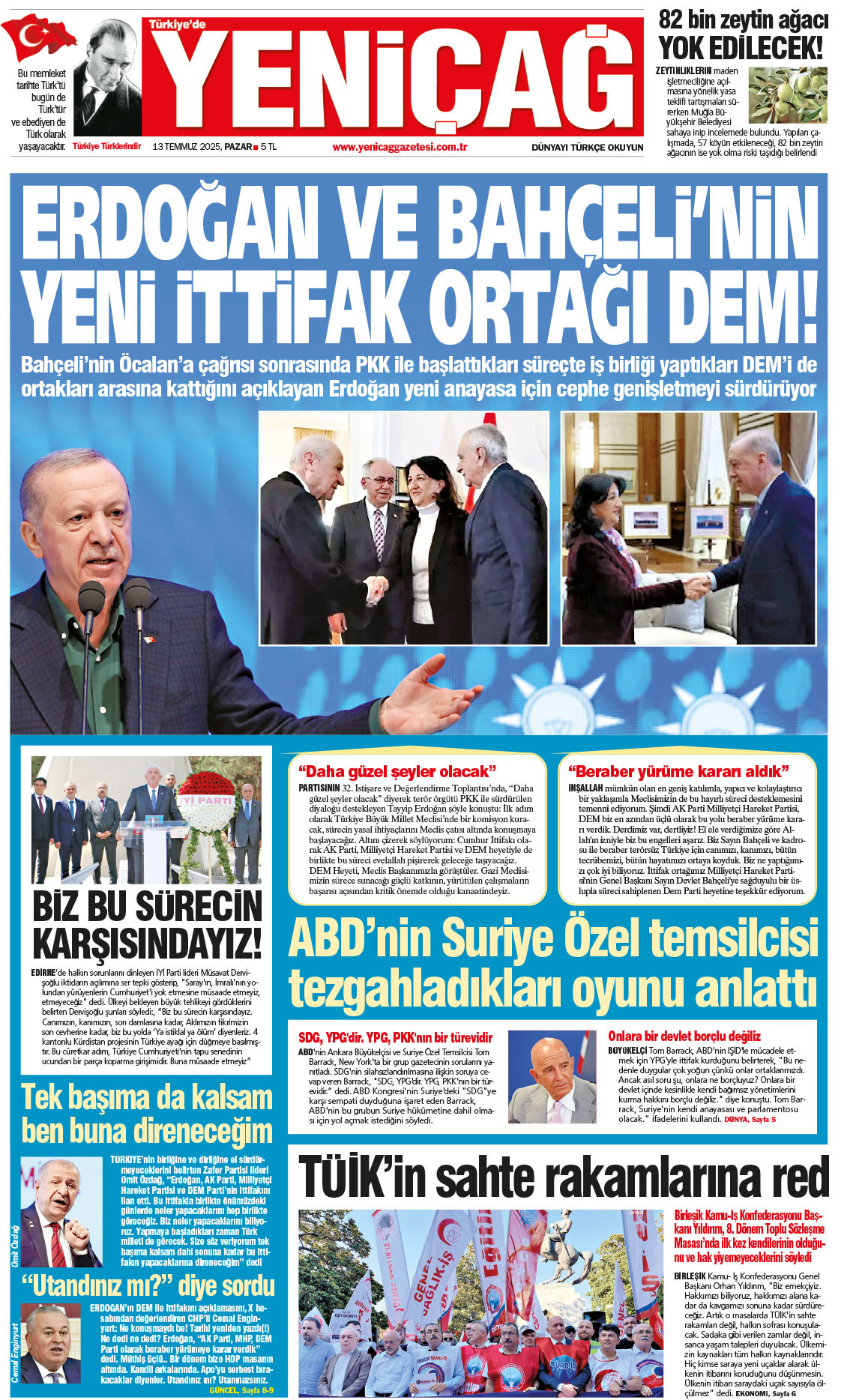 13 Temmuz 2025 Pazar