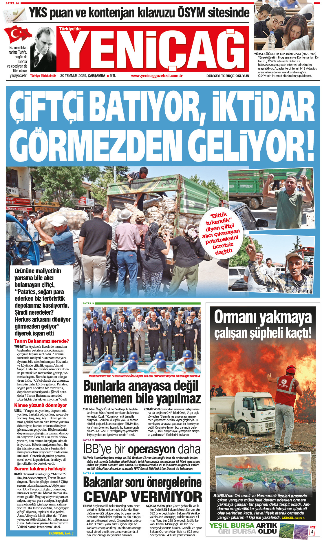 30 Temmuz 2025 Çarşamba