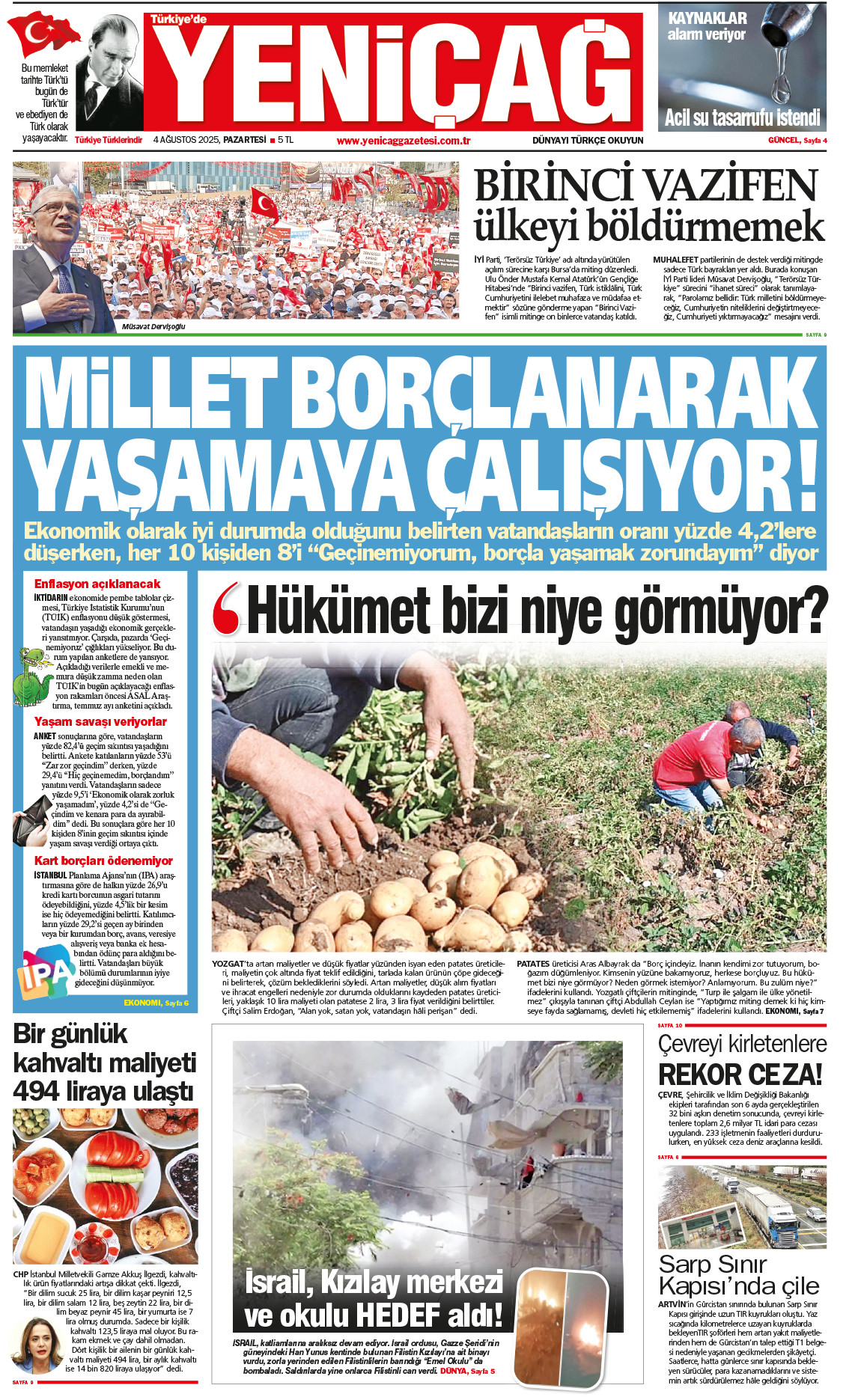 4 Ağustos 2025 Pazartesi