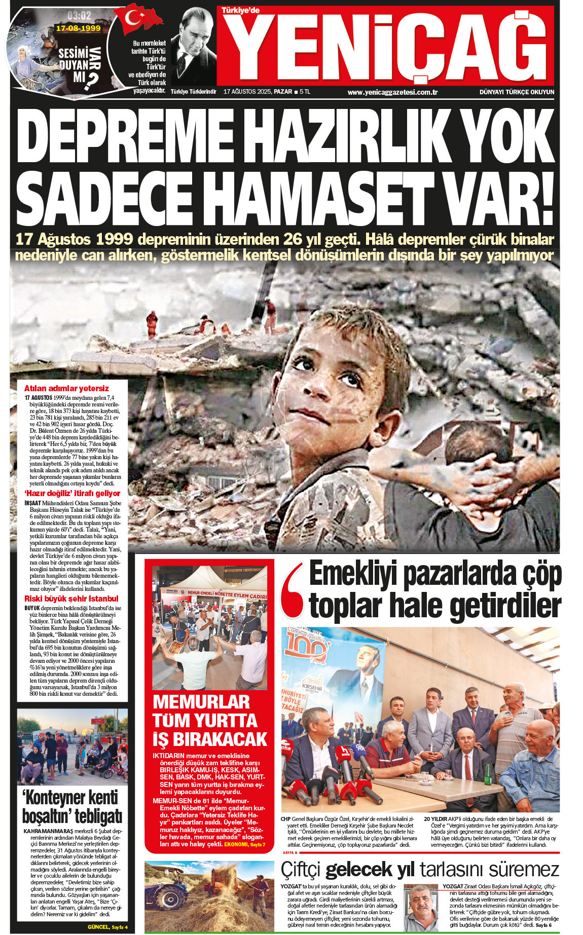 17 Ağustos 2025 Pazar