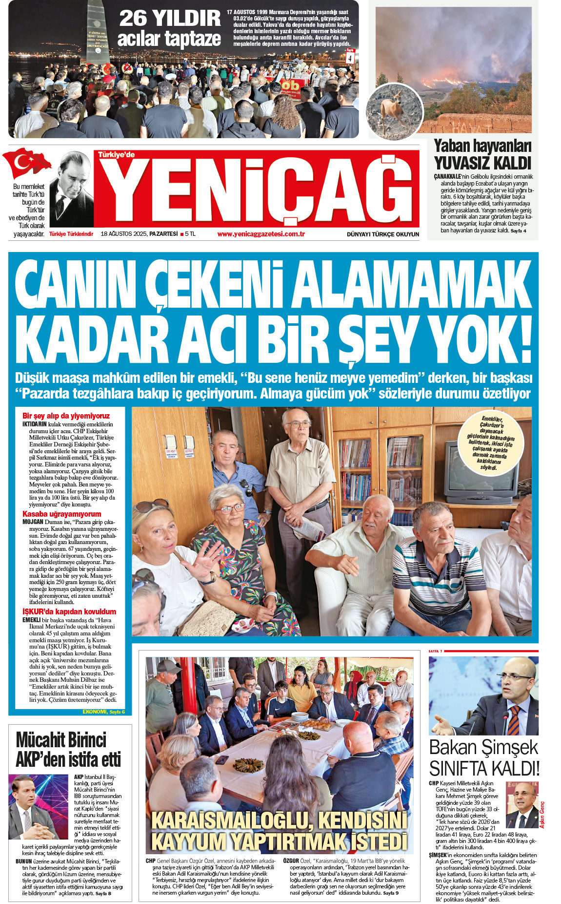 18 Ağustos 2025 Pazartesi