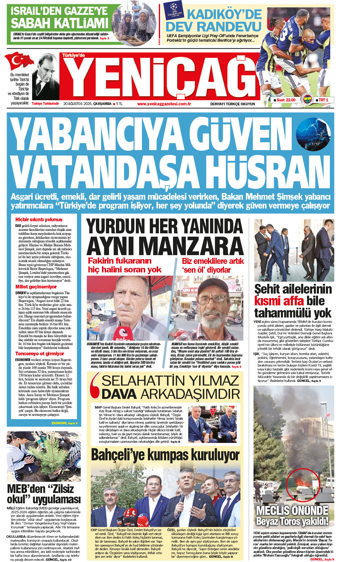 20 Ağustos 2025 Çarşamba