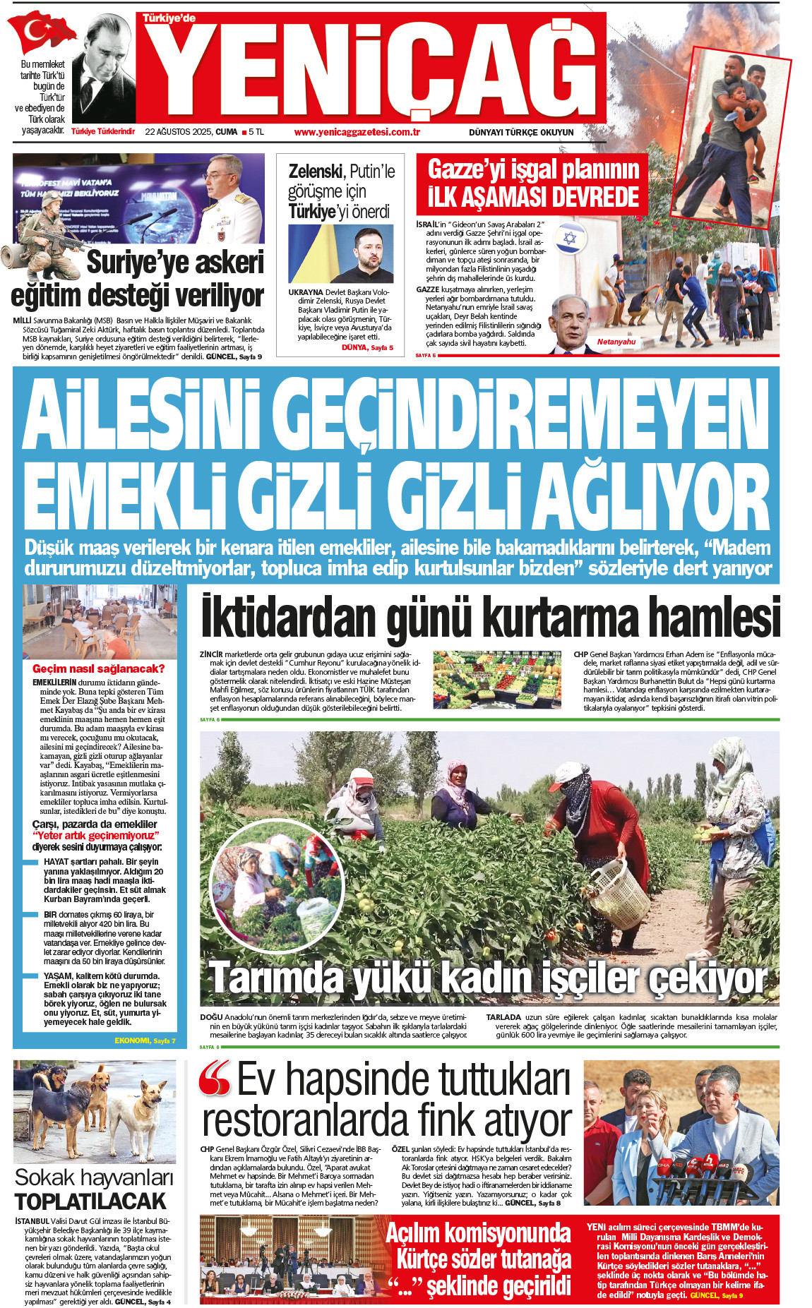 22 Ağustos 2025 Cuma