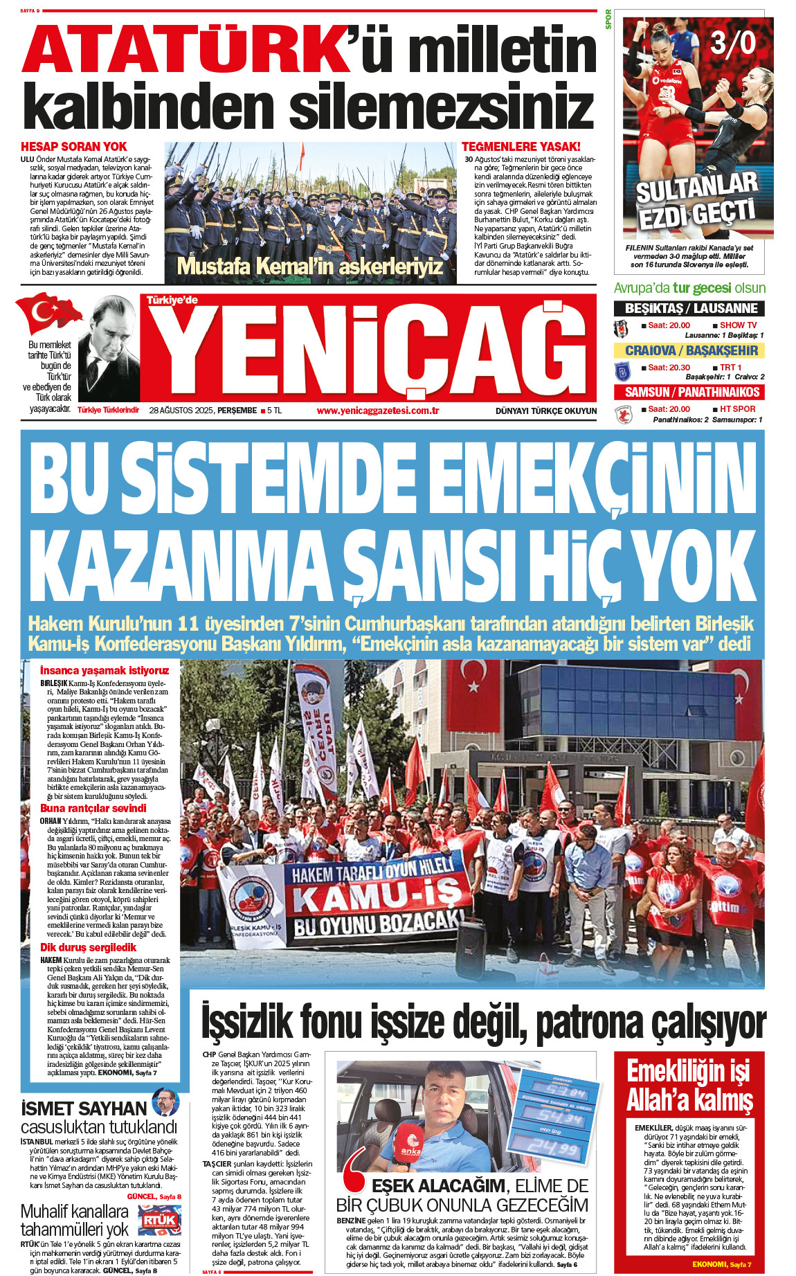 28 Ağustos 2025 Perşembe