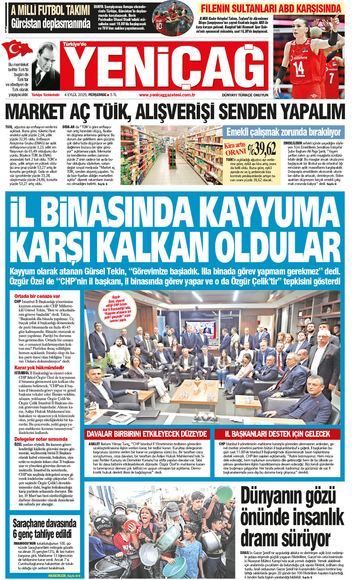 4 Eylül 2025 Perşembe