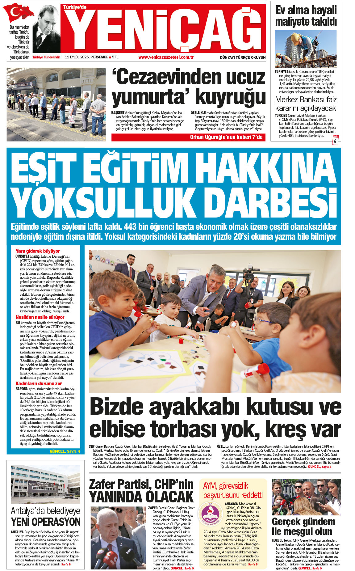 11 Eylül 2025 Perşembe