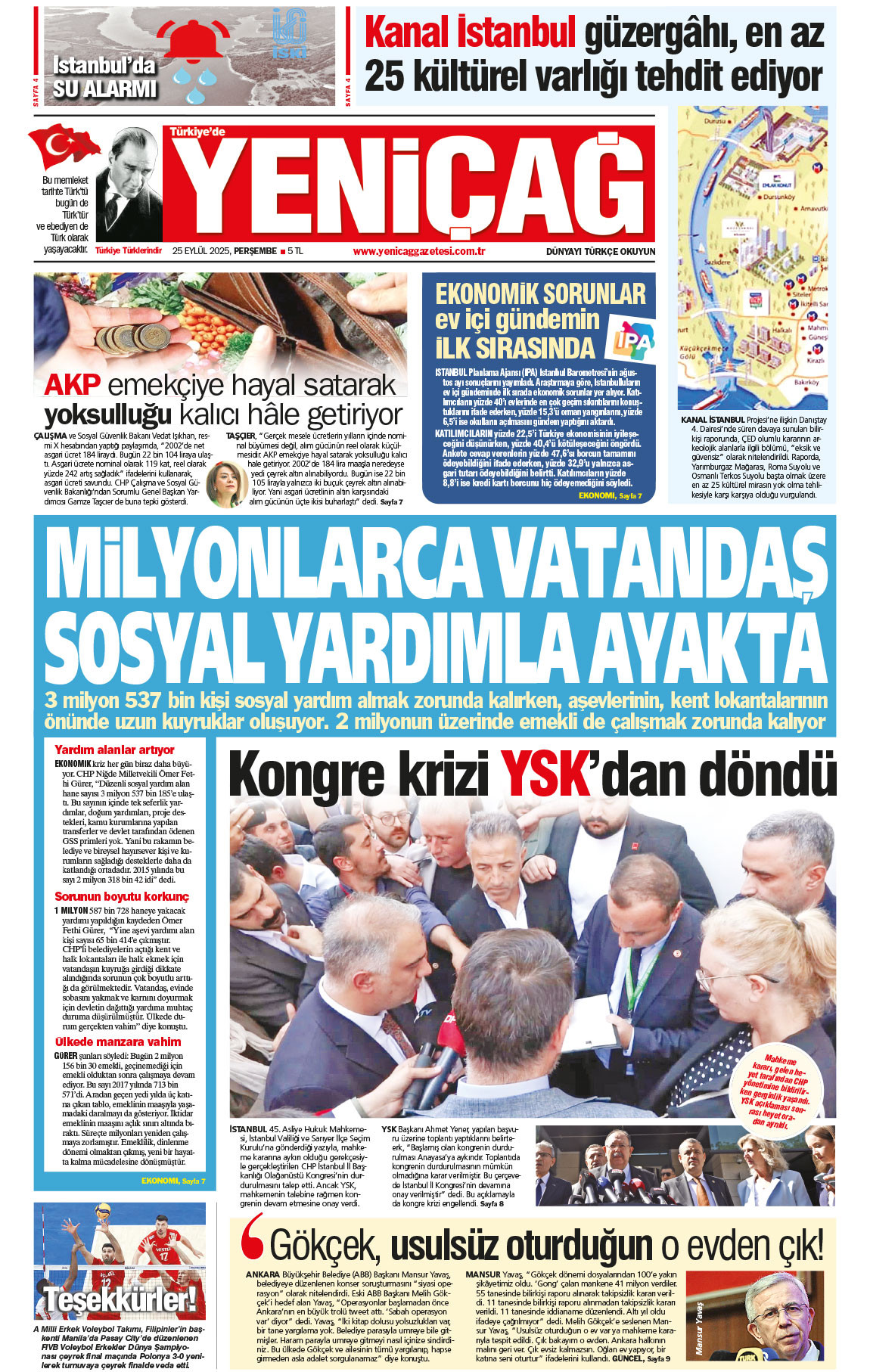 25 Eylül 2025 Perşembe