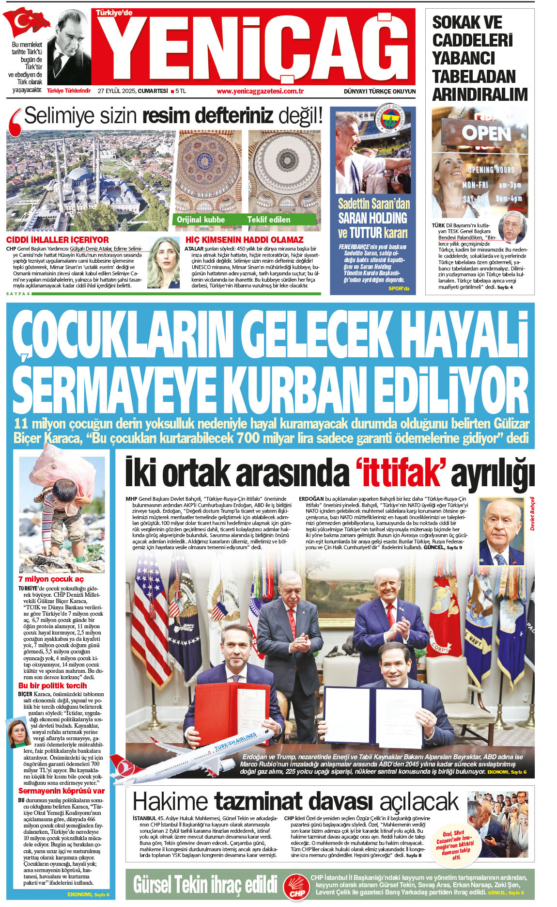 27 Eylül 2025 Cumartesi